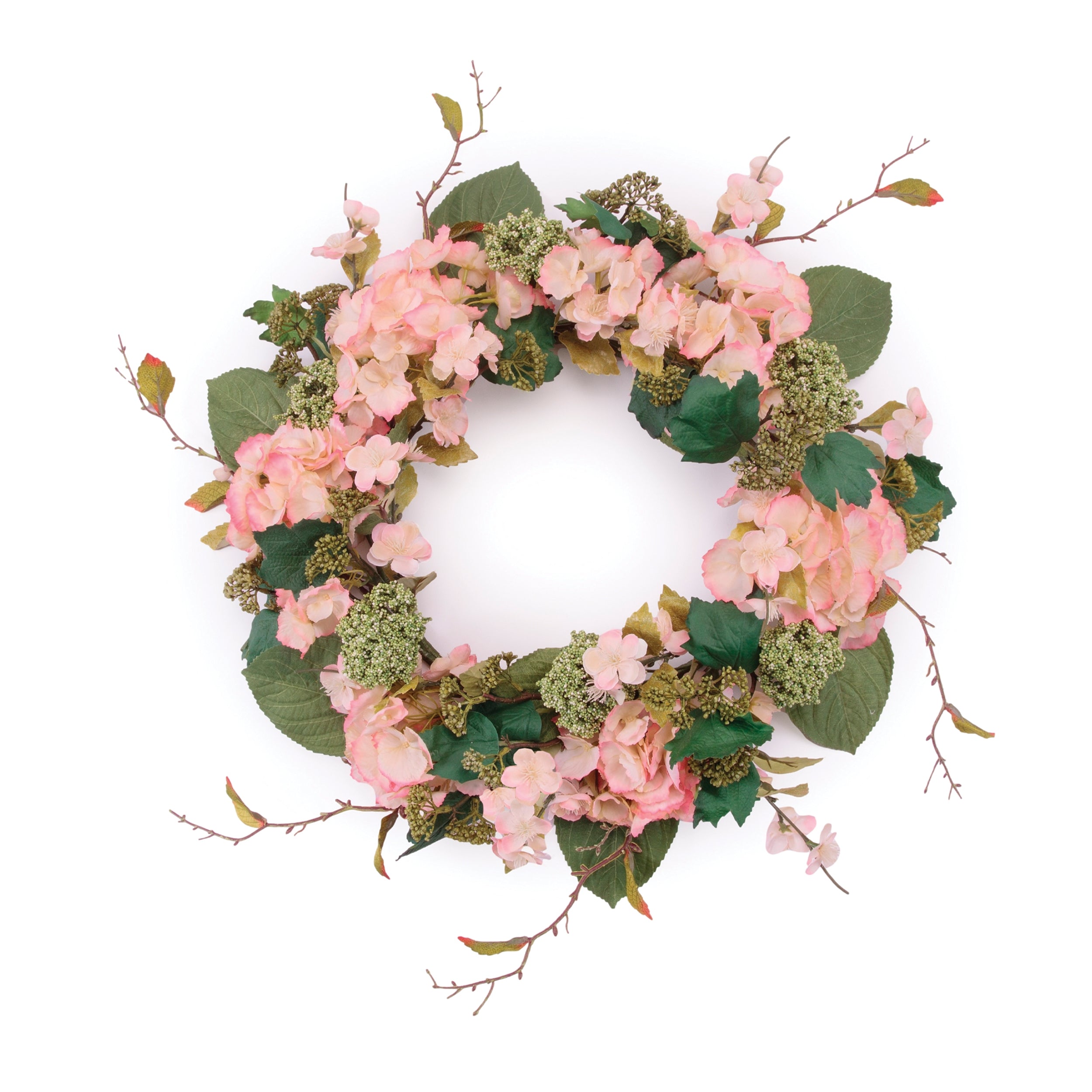 Hydrangea Wreath 32"D Fabric