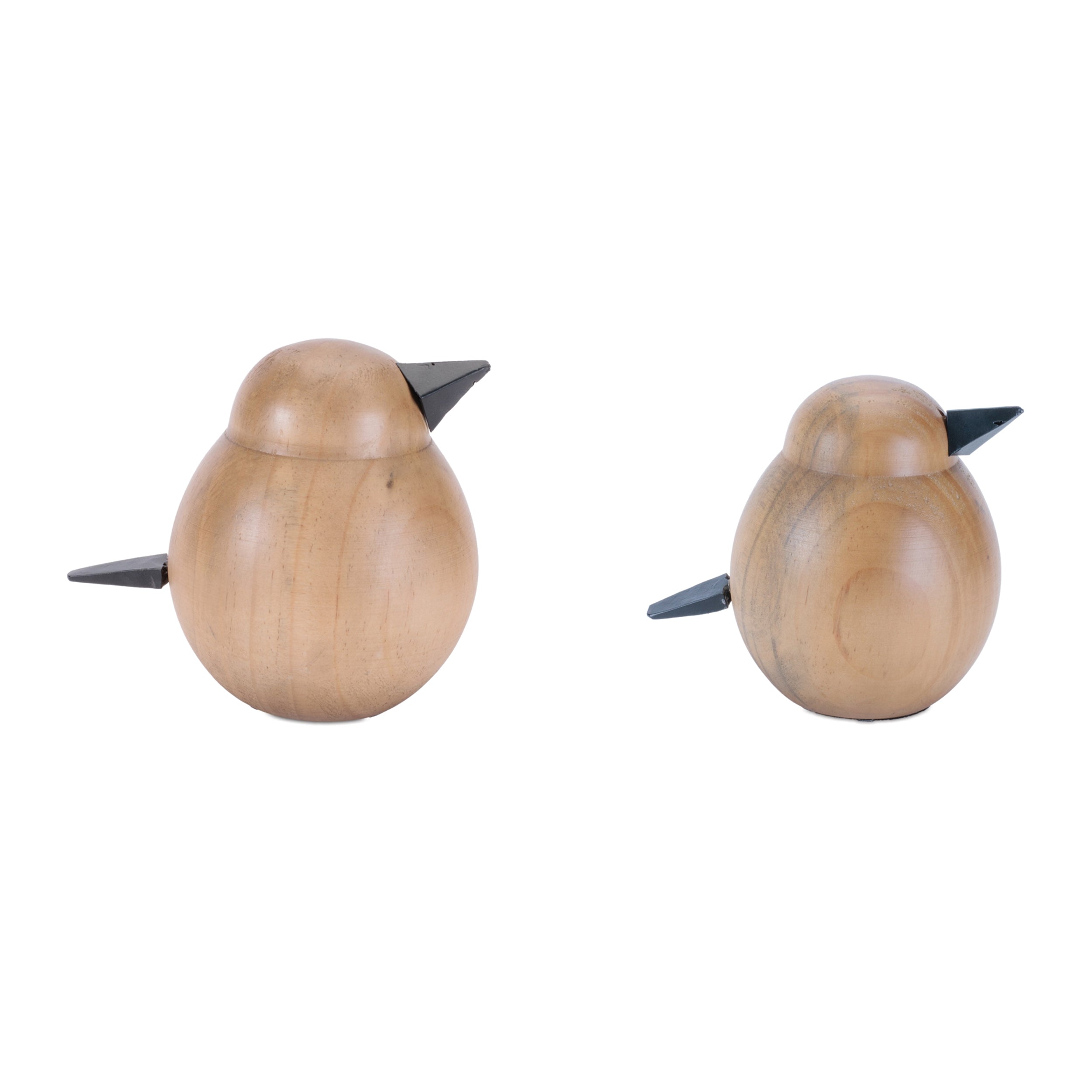 Bird (Set of 2) 4"H, 5"H Wood/Iron