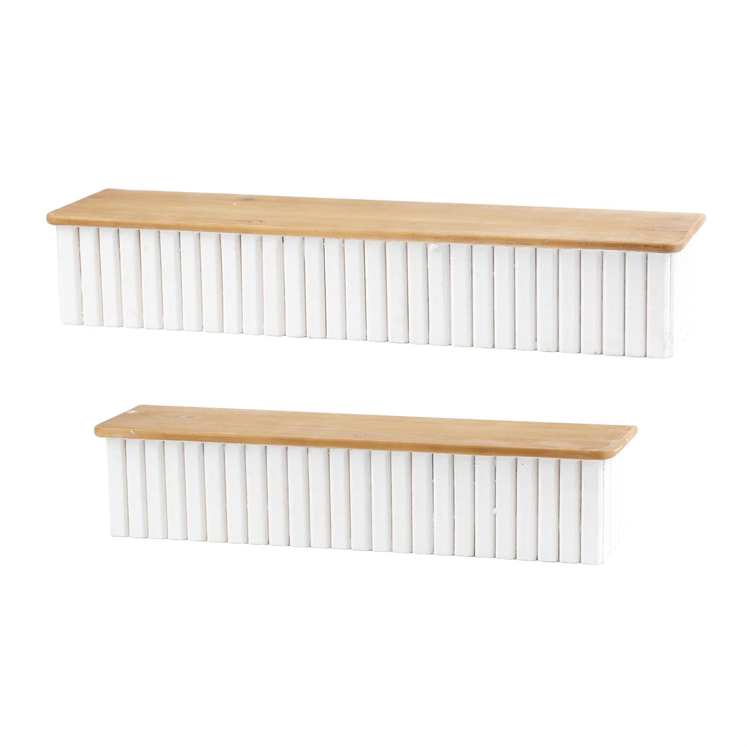 Wall Shelf (Set of 2) 18"L x 4.75"W x 4"H, 22"L x 5.5"W x 4"H MDF