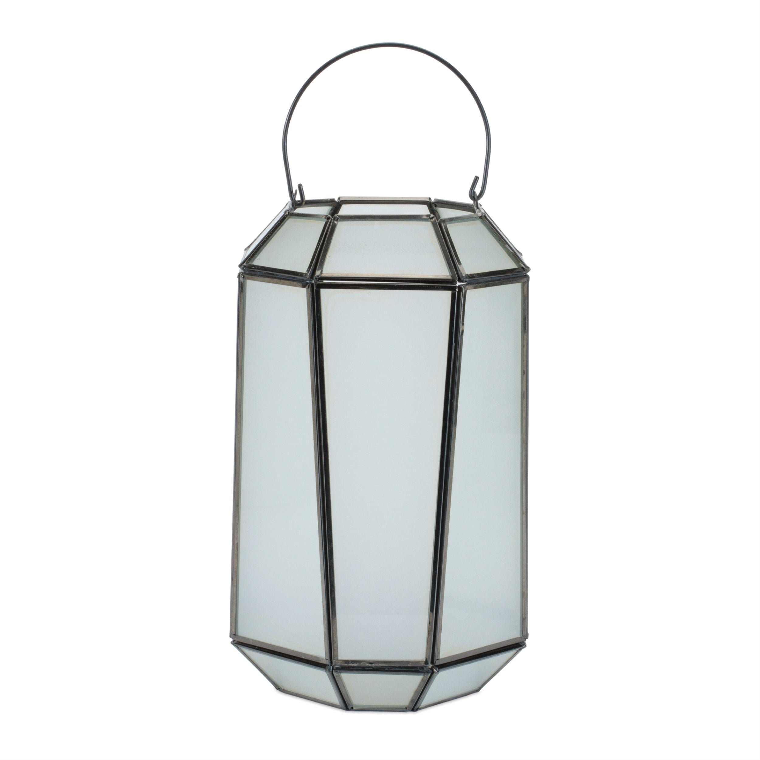 Lantern 6.5"D x 10.75"H Glass/Iron