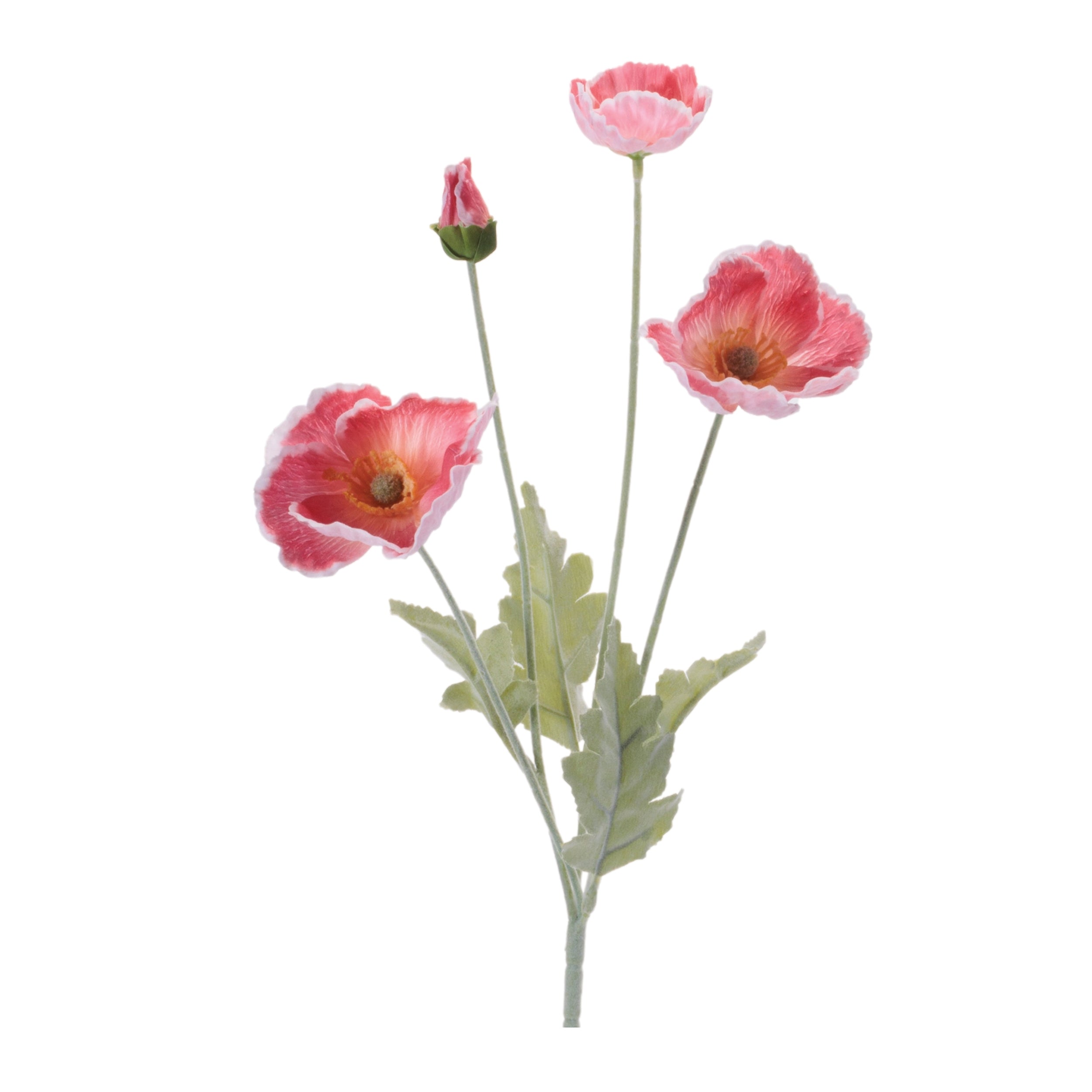 Poppy Spray (Set of 6) 25"H Fabric
