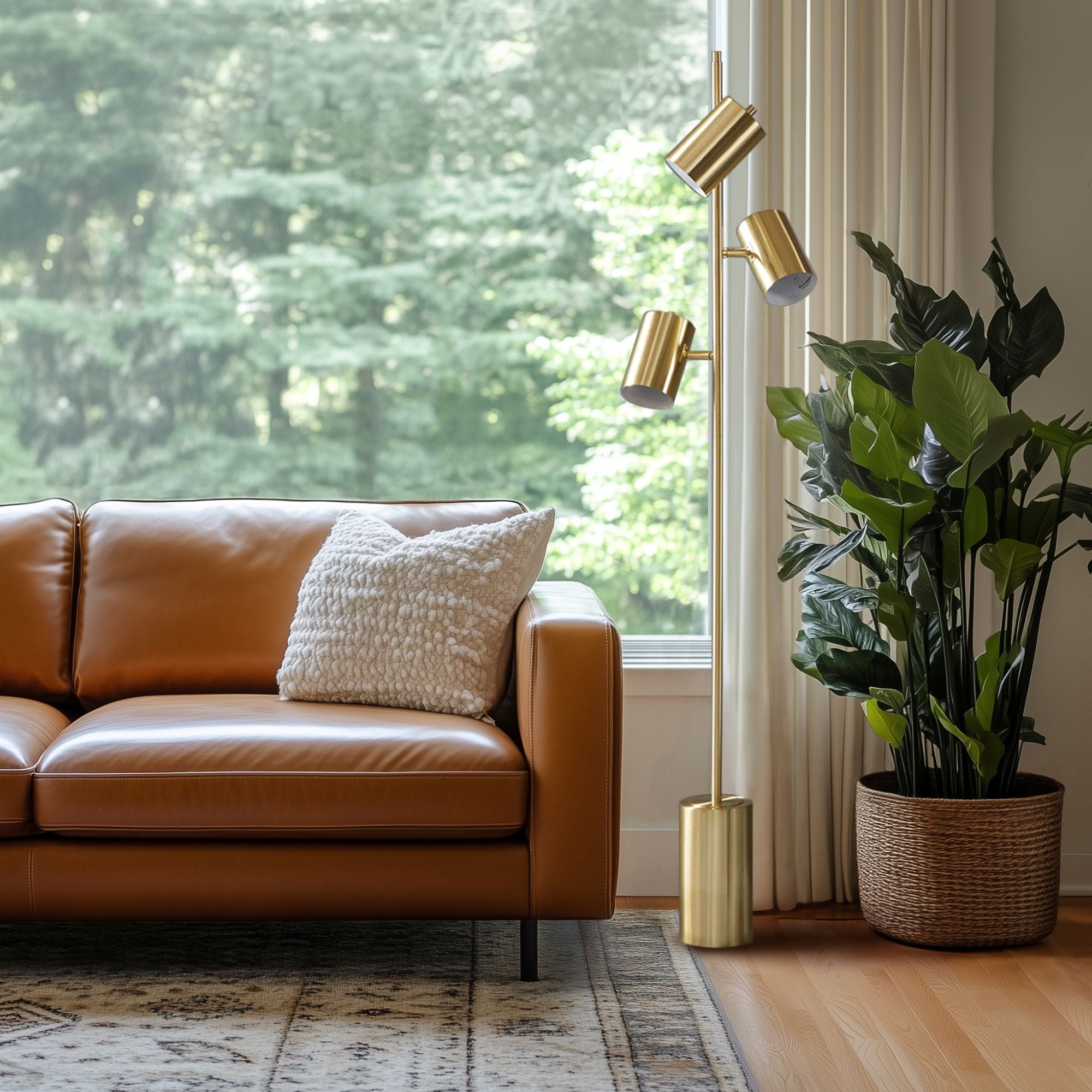 Alta Arched Floor Lamp with Marble Base