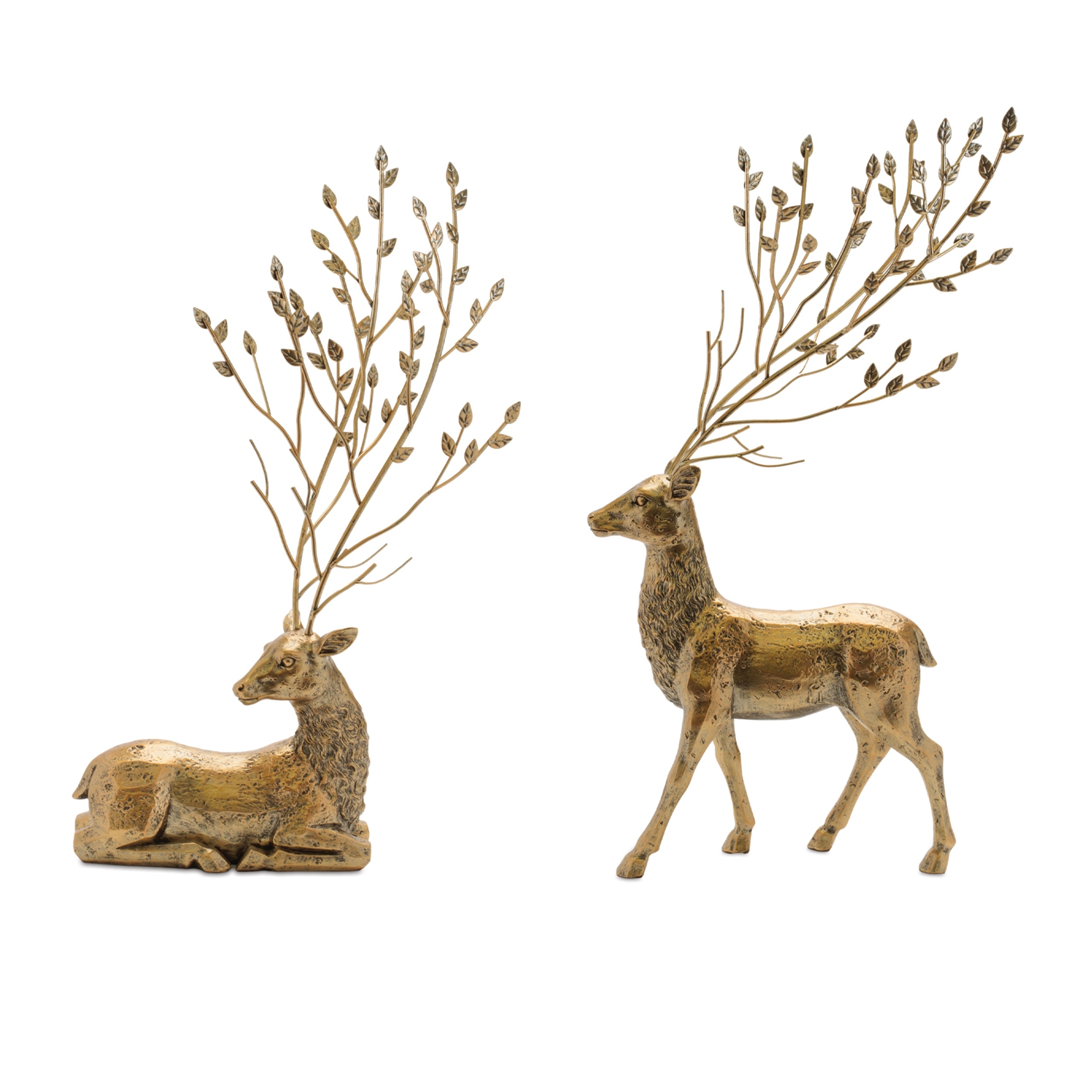Deer (2 set of) 21"H, 25"H Resin/Metal