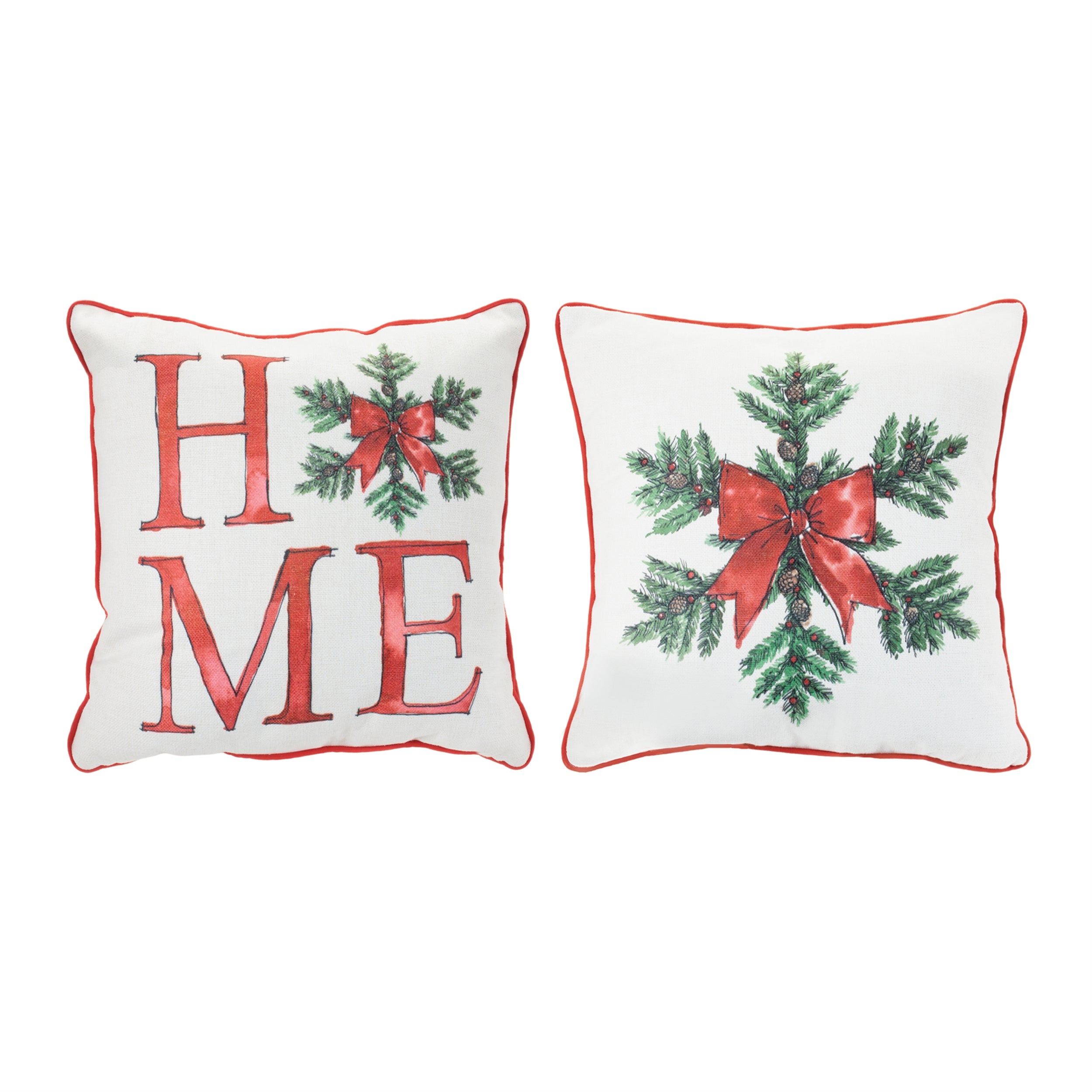 Holiday Pillow (2 set of) 16”SQ Polyester