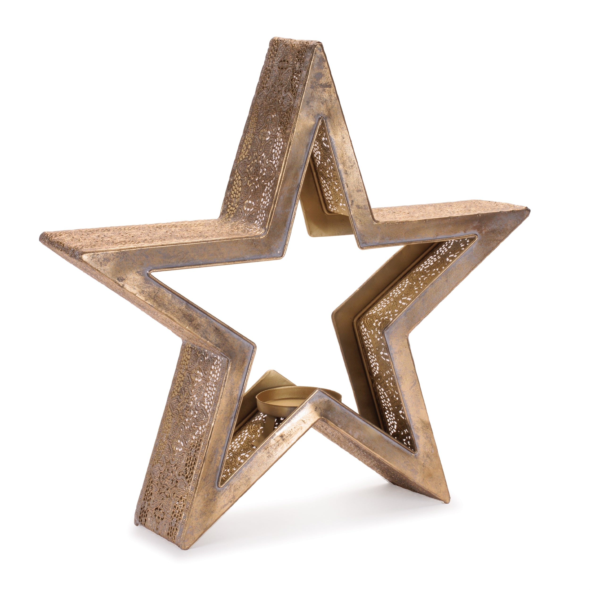 Star Candle Holder 20”H Metal