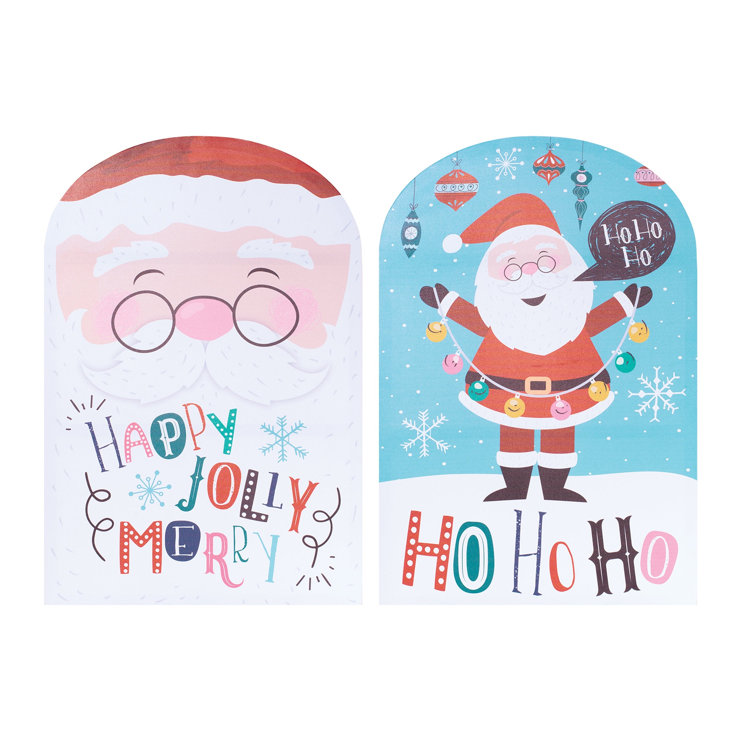 Santa Sign (2 set of) 14.5"L x 22"H MDF/Canvas