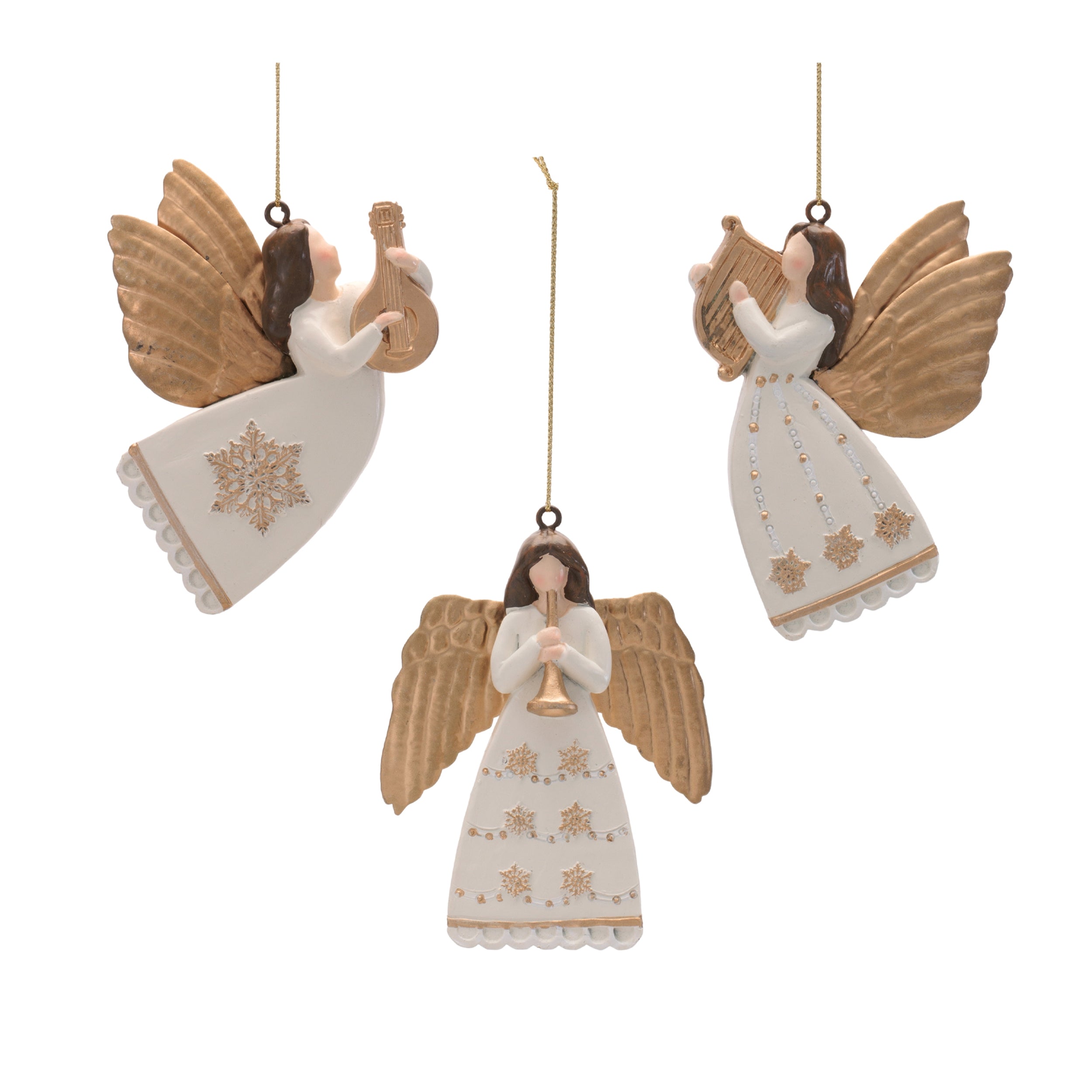 Angel Ornament (3 set of) 4”H Resin