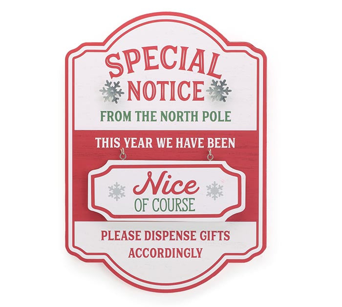 Reversible "Naughty / Nice" Wall Hanging