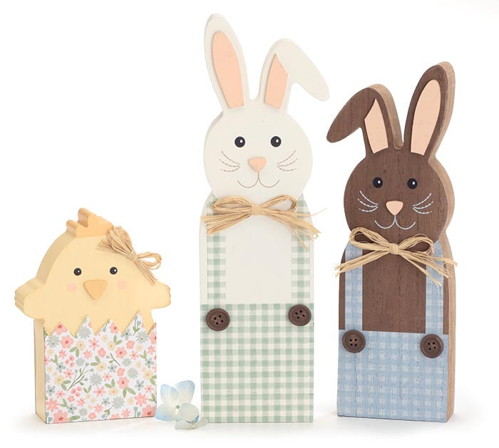 Bunnies and Chicks Shelf Sitters (S/3)