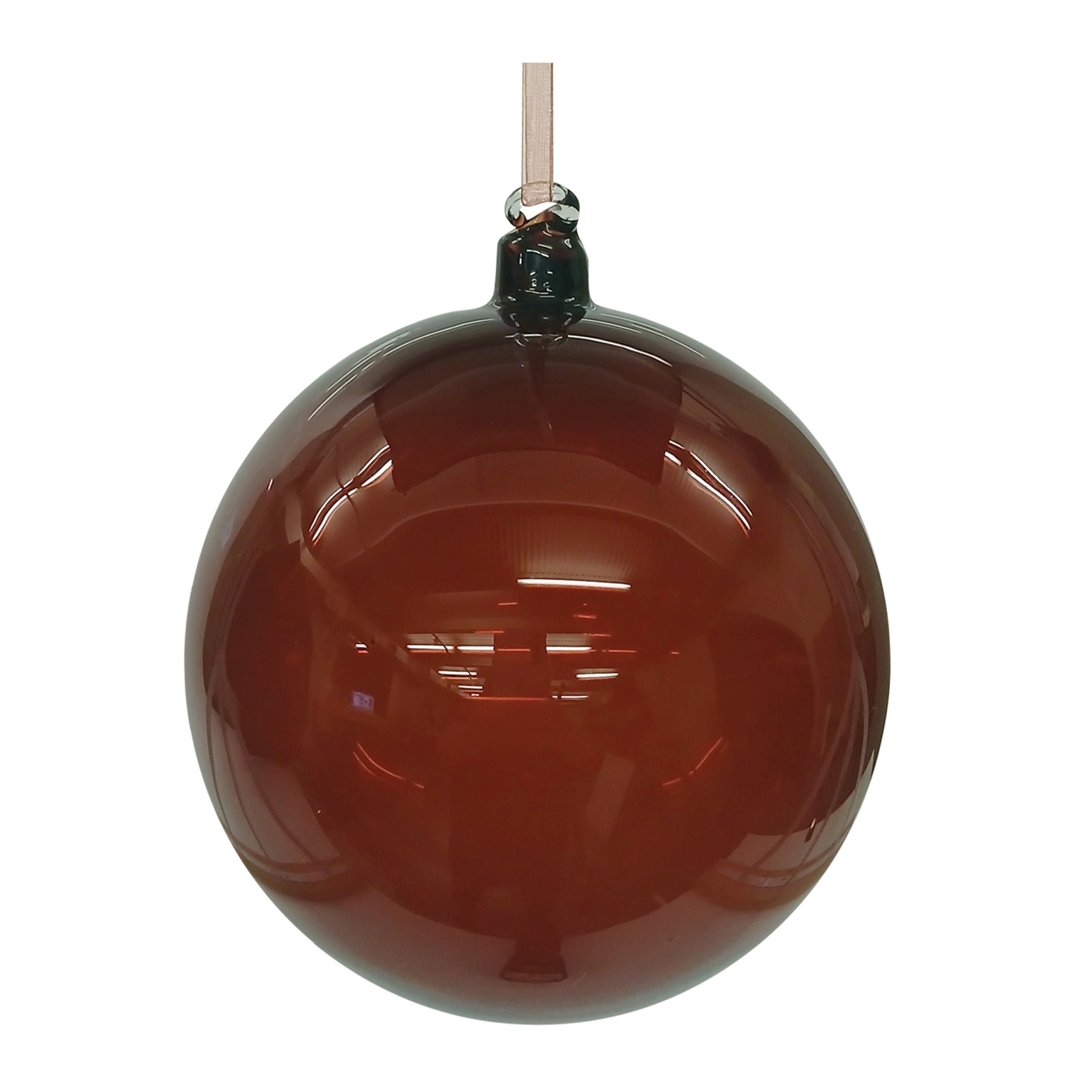 Ball Ornament 5”D Glass