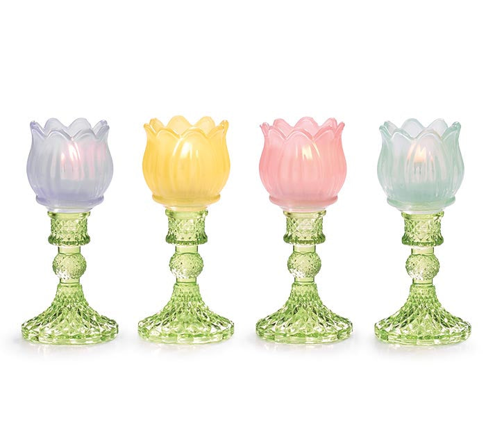 Decorative Glass Tulips (S/4)