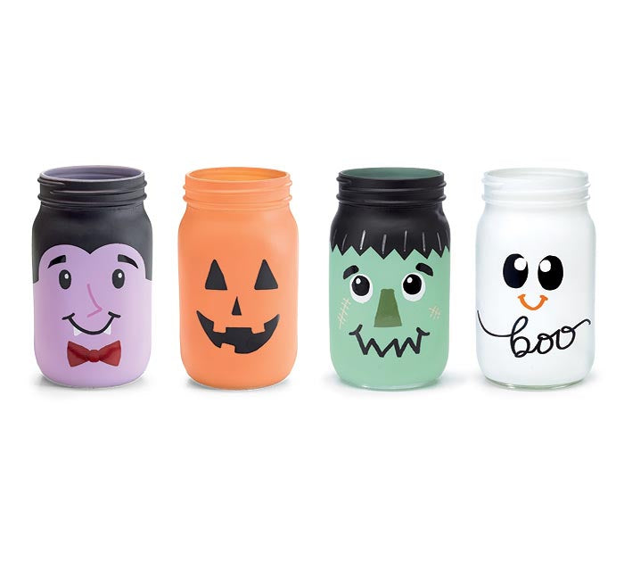 Scary Sweet Friends Mason Quart Jar Vases