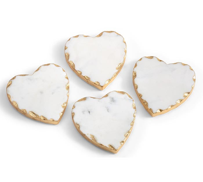 Marble Heart Coasters (S/4)
