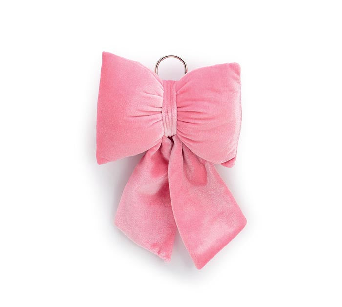 Pink Velvet Bow Plush (S)
