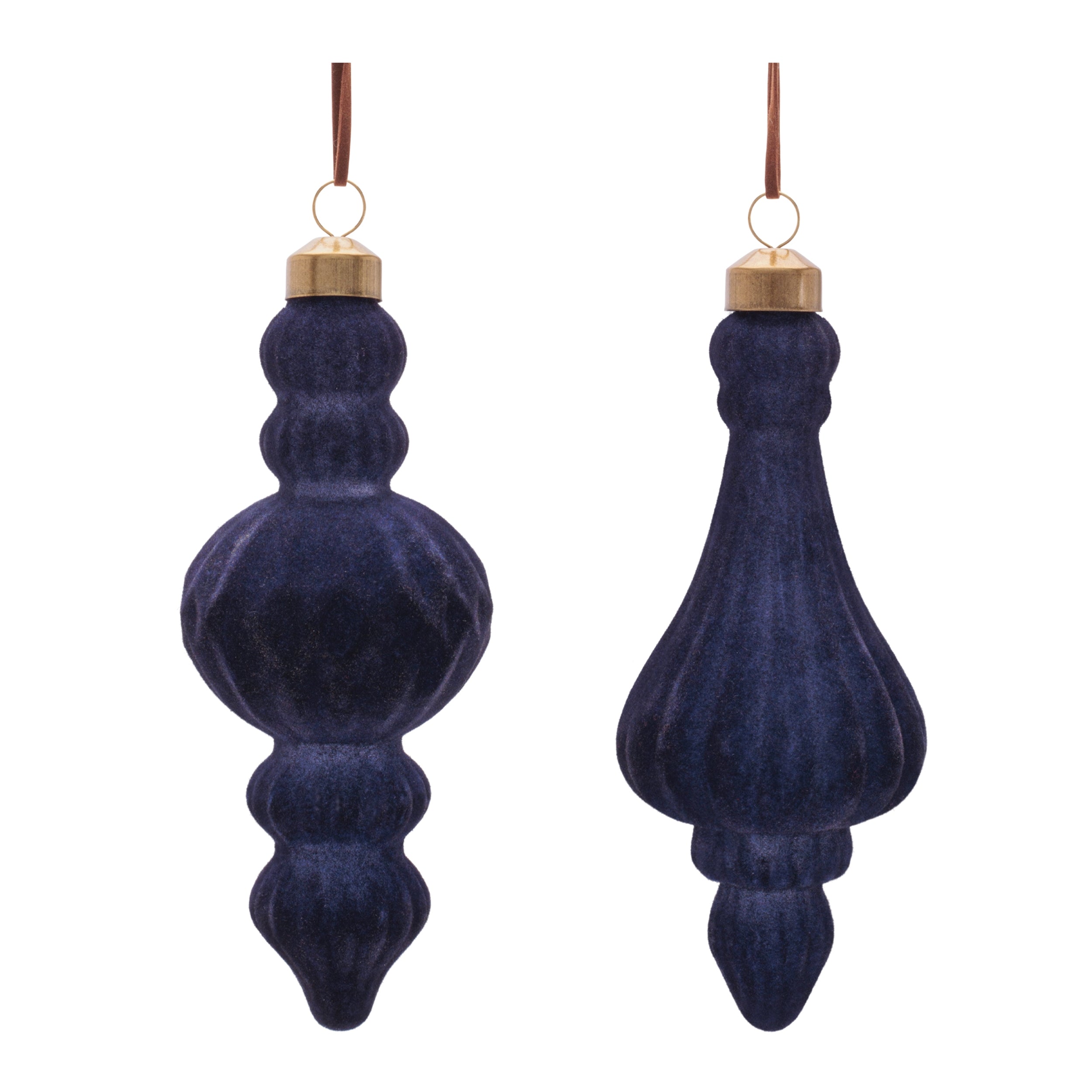 Drop Ornament (2 set of) 6.5”H Glass