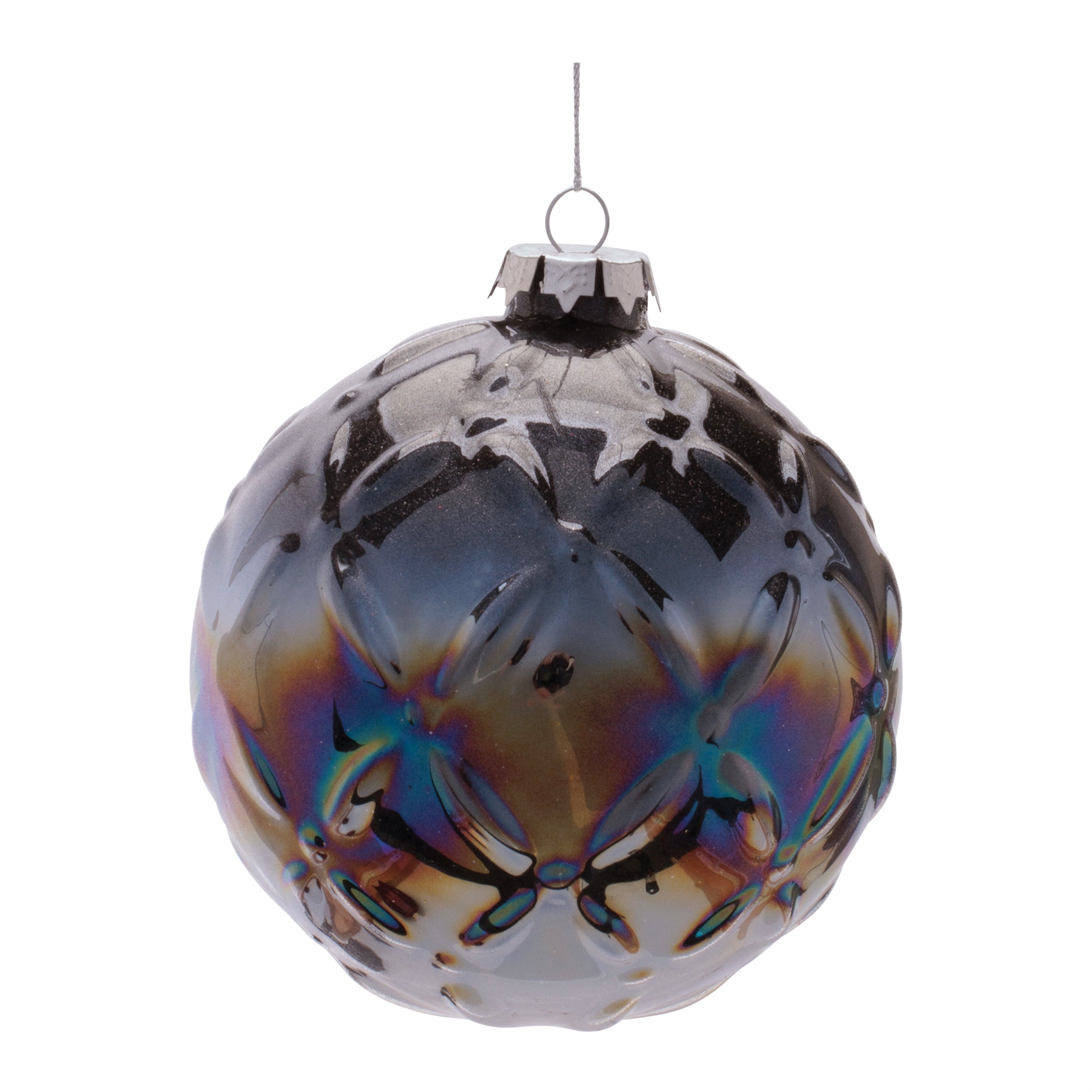 Ball Ornament 5”D Glass