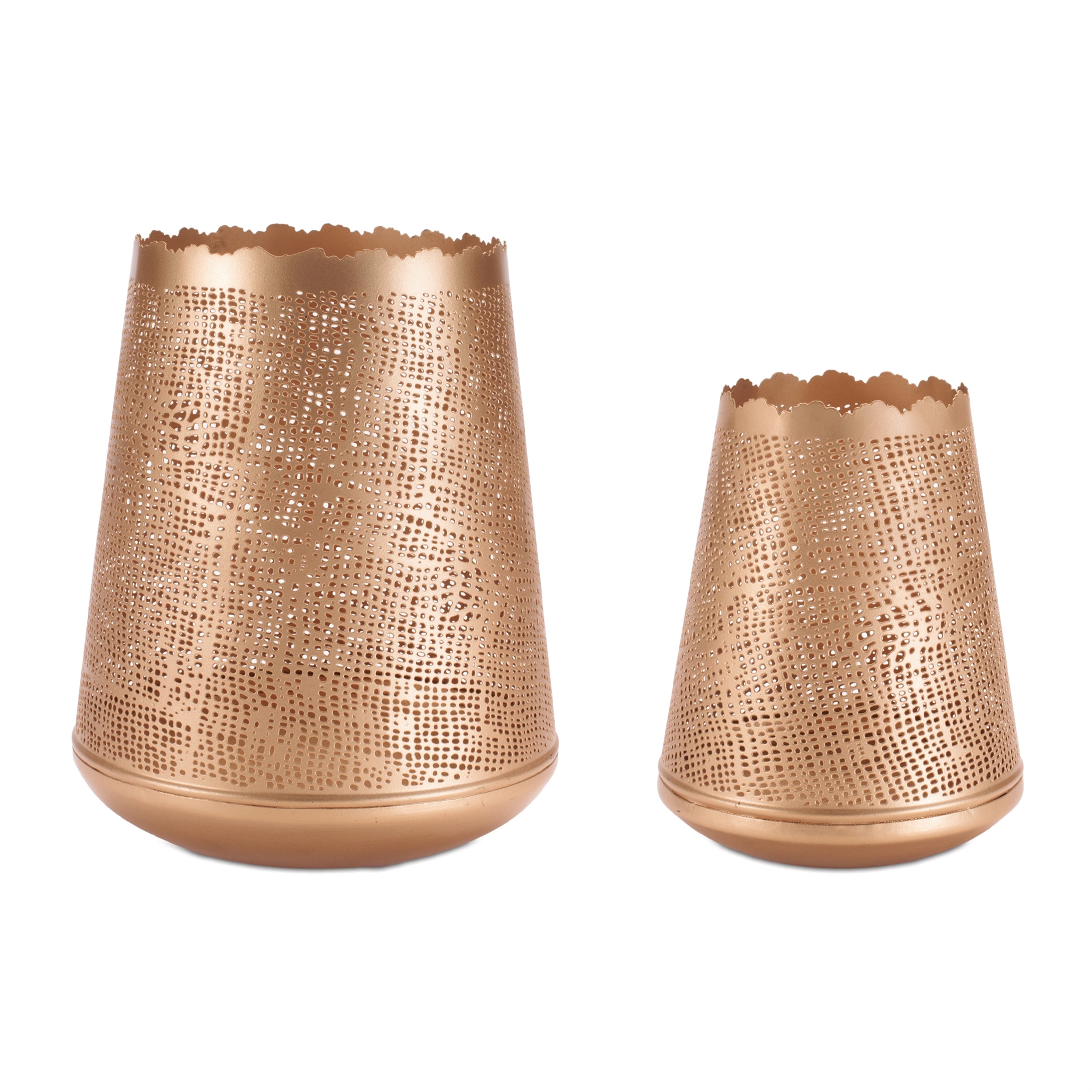 Candle Holder (Set of 2) 6:D x 8"H, 8.5"D x 10.5"H Iron