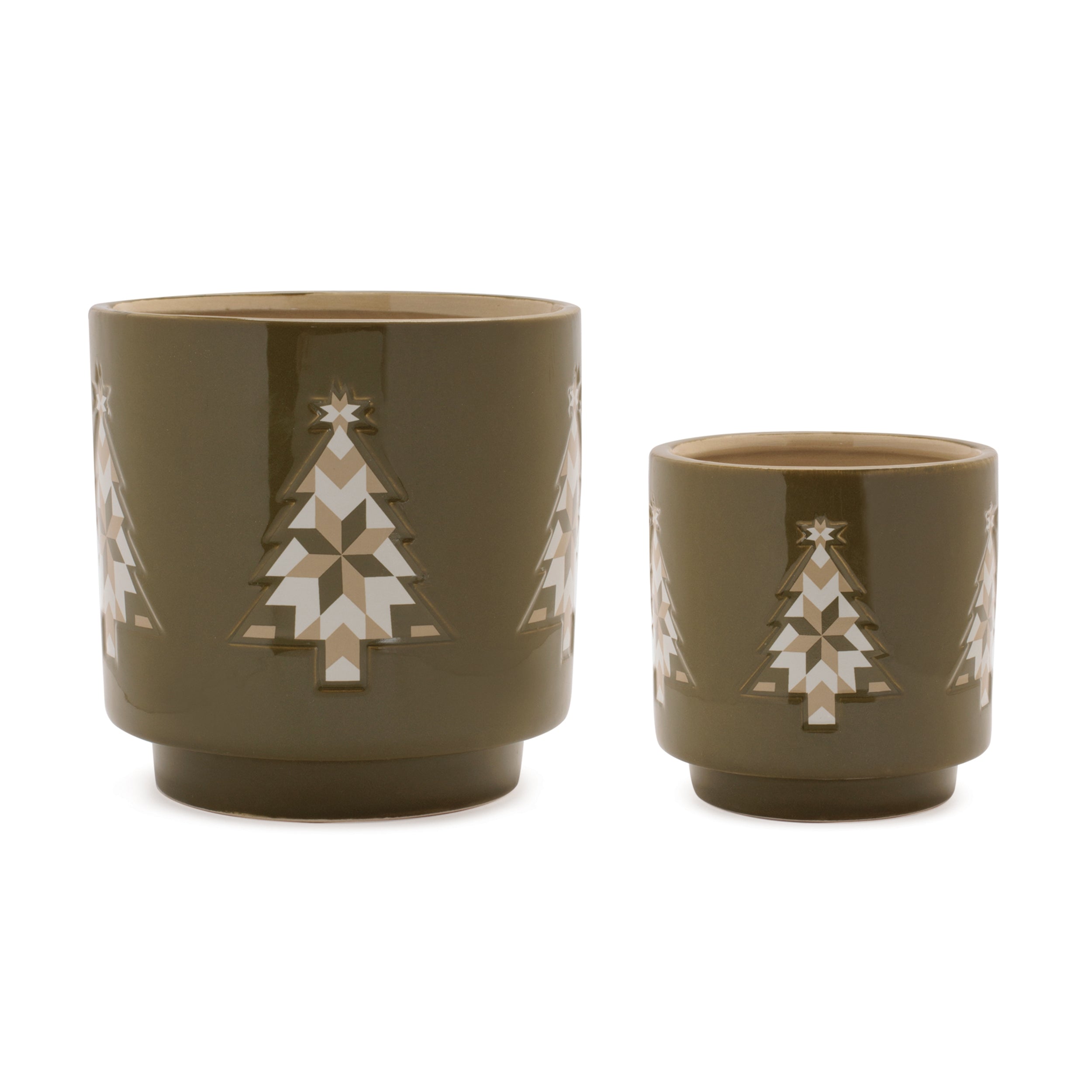 Container (Set of 2) 4"D x 4"H, 5.5"D x 5.5"H Dolomite