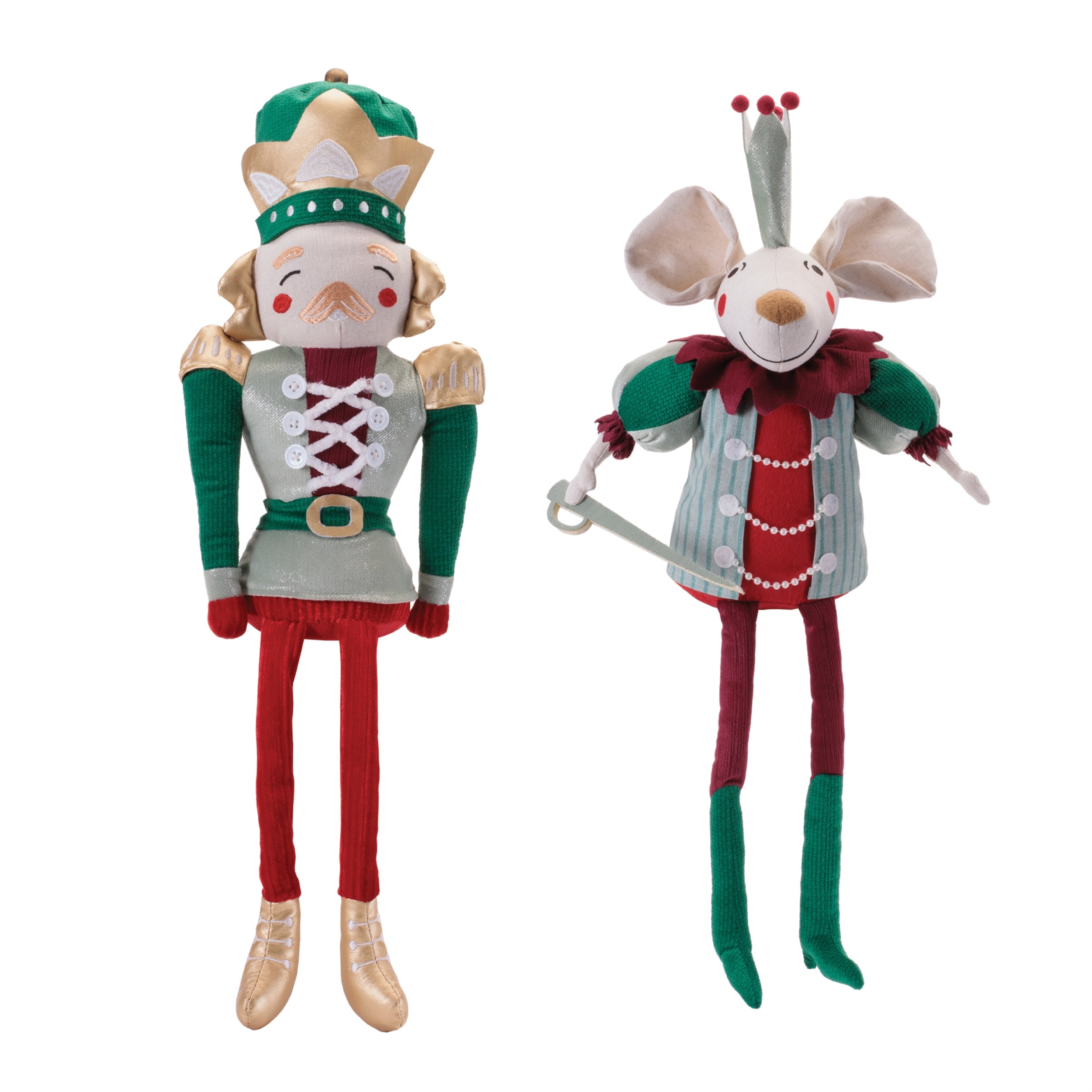 Nutcracker/Mouse (2 set of) 13.5"H, 14.5"H Polyester