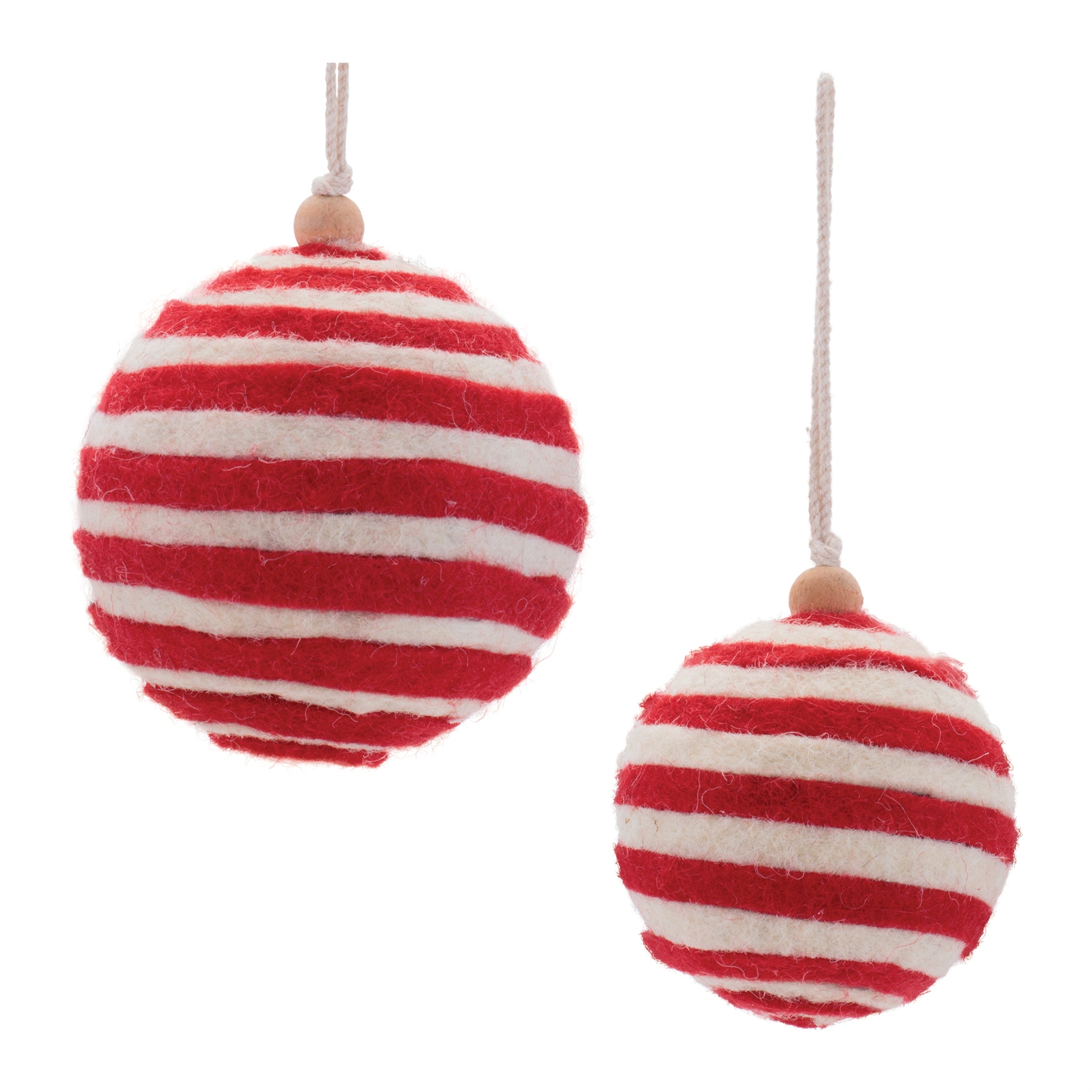 Ball Ornament (Set of 2) 3"D, 4"D /Polyester