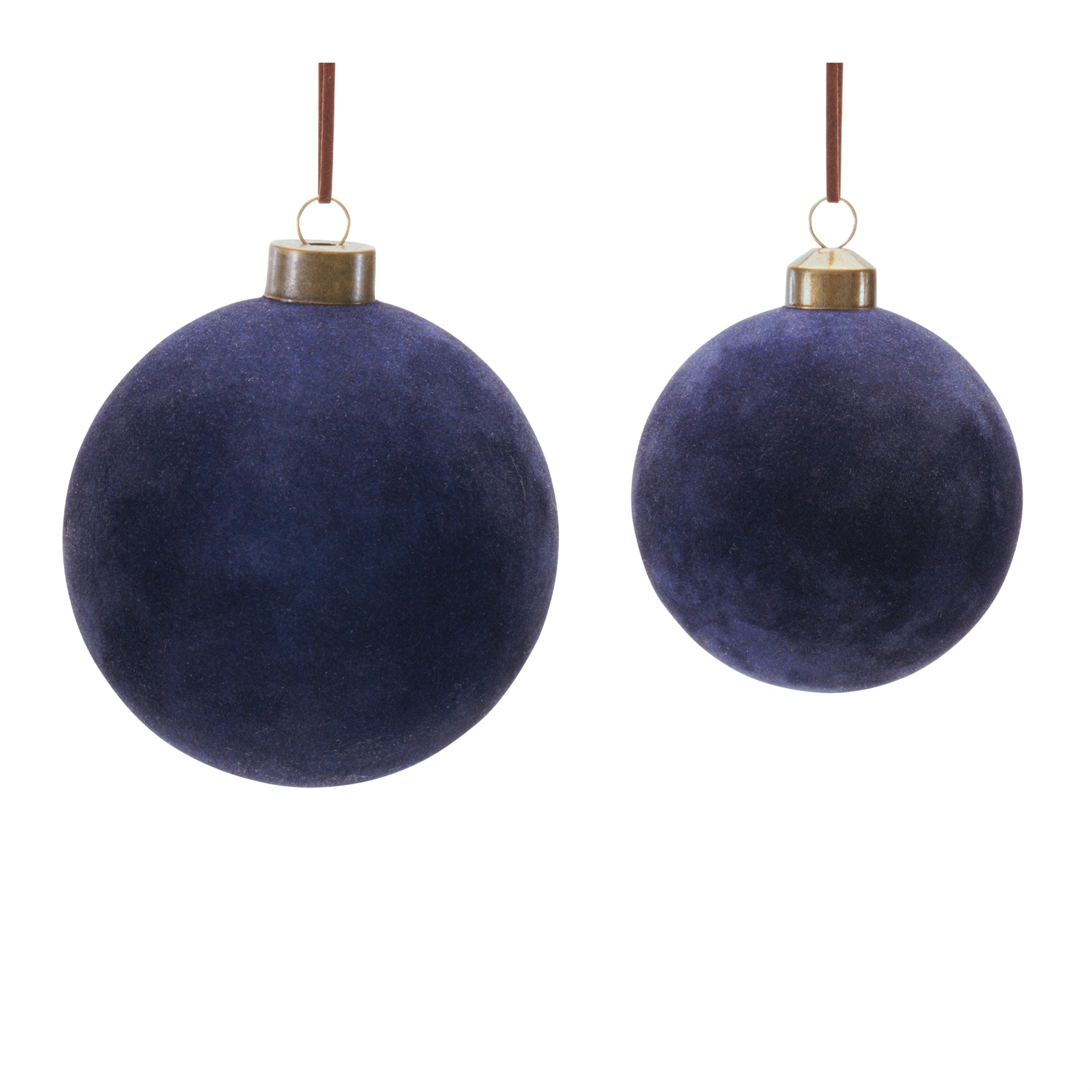 Ball Ornament (Set of 2) 3"D, 4"D Glass