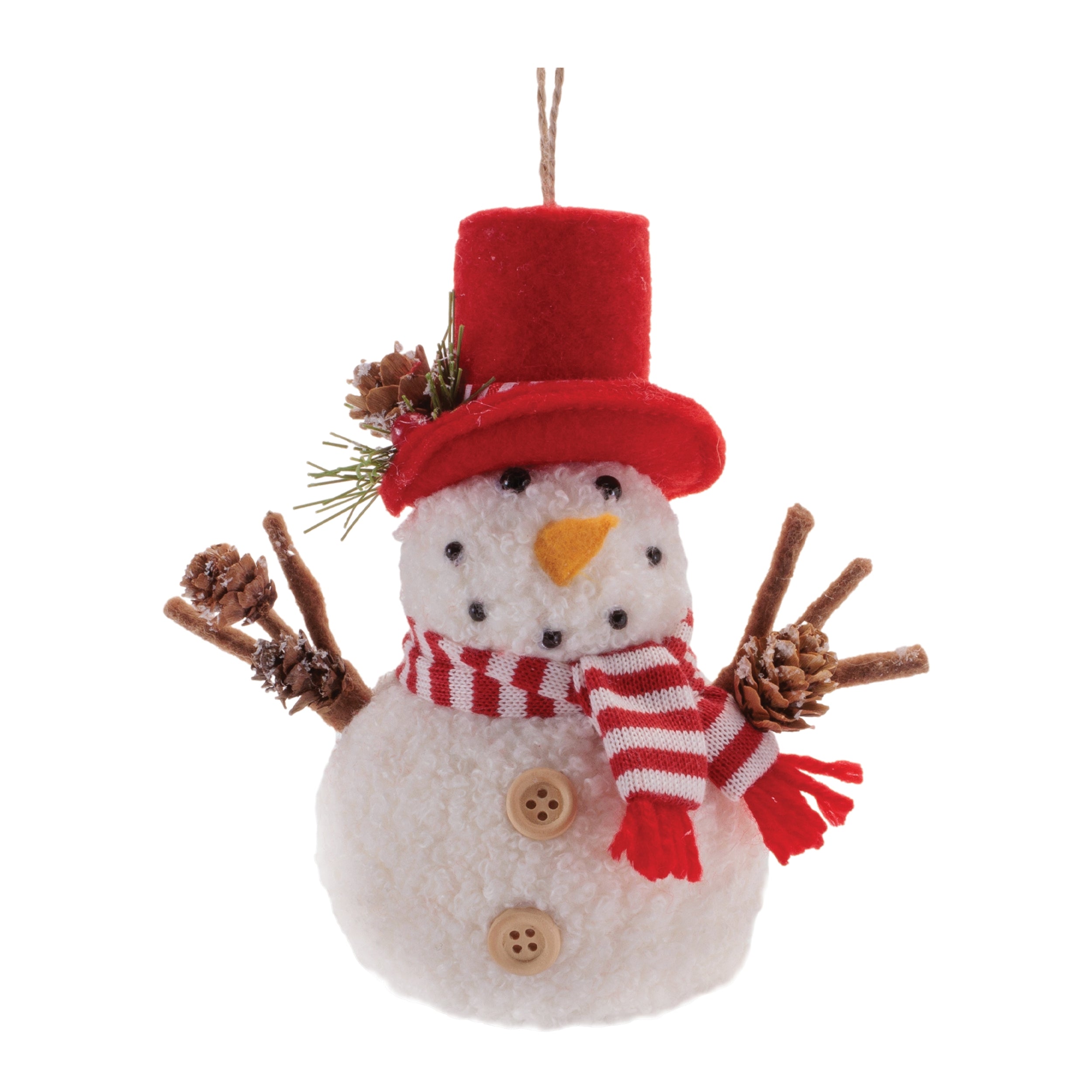 Snowman Ornament 5.75”H Foam/Polyester