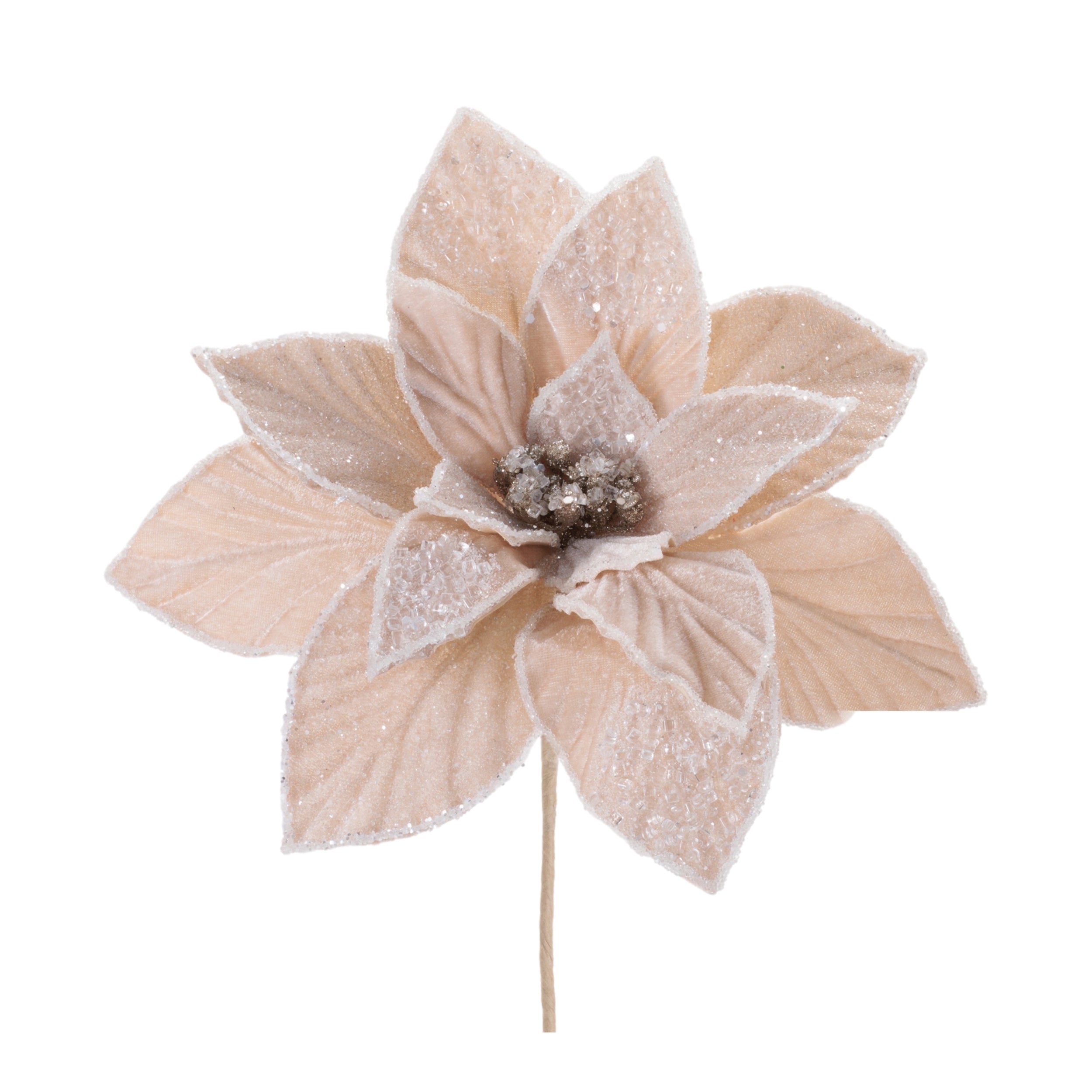 Poinsettia Stem 23.5”H Polyester