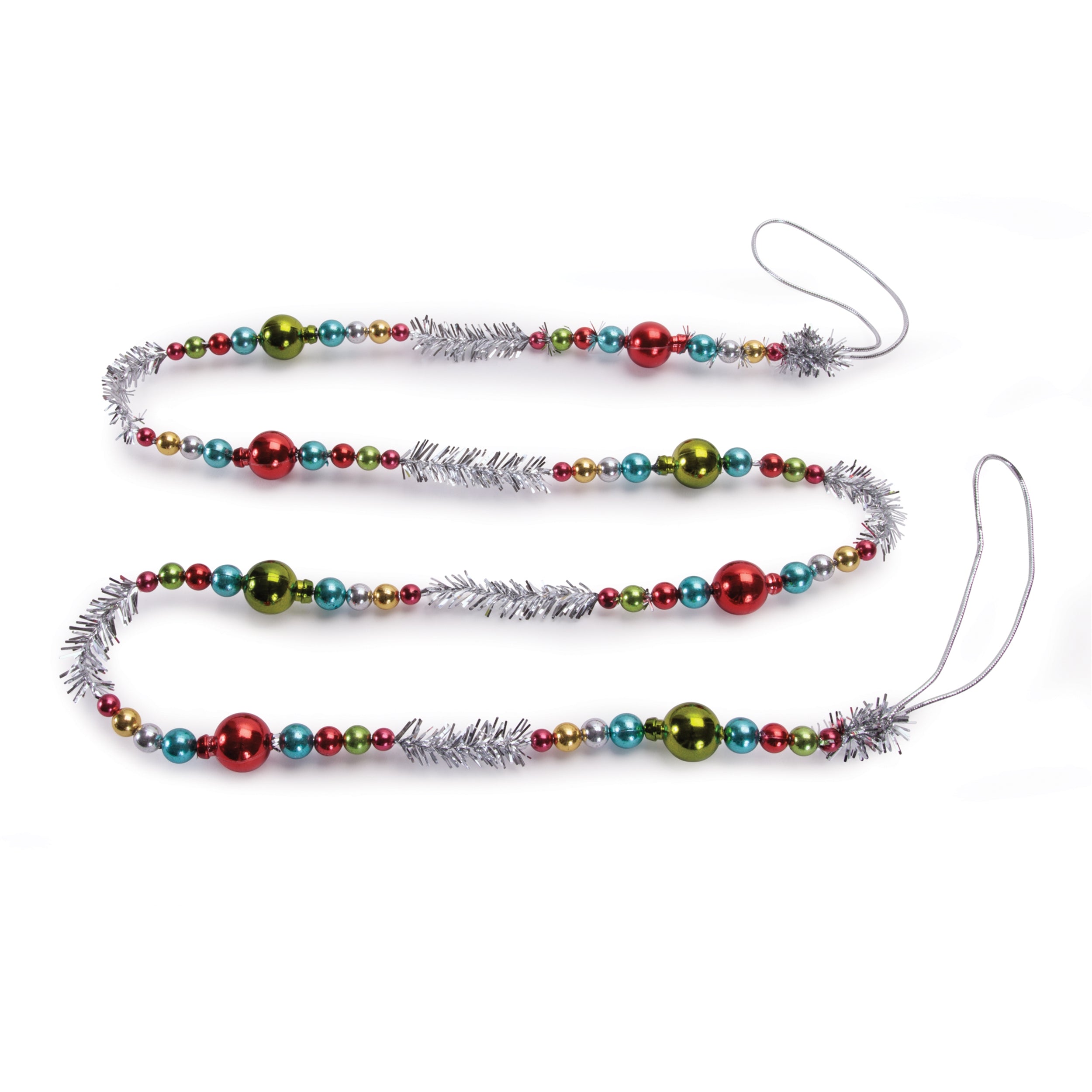 Tinsel and Bead Garland 4'L