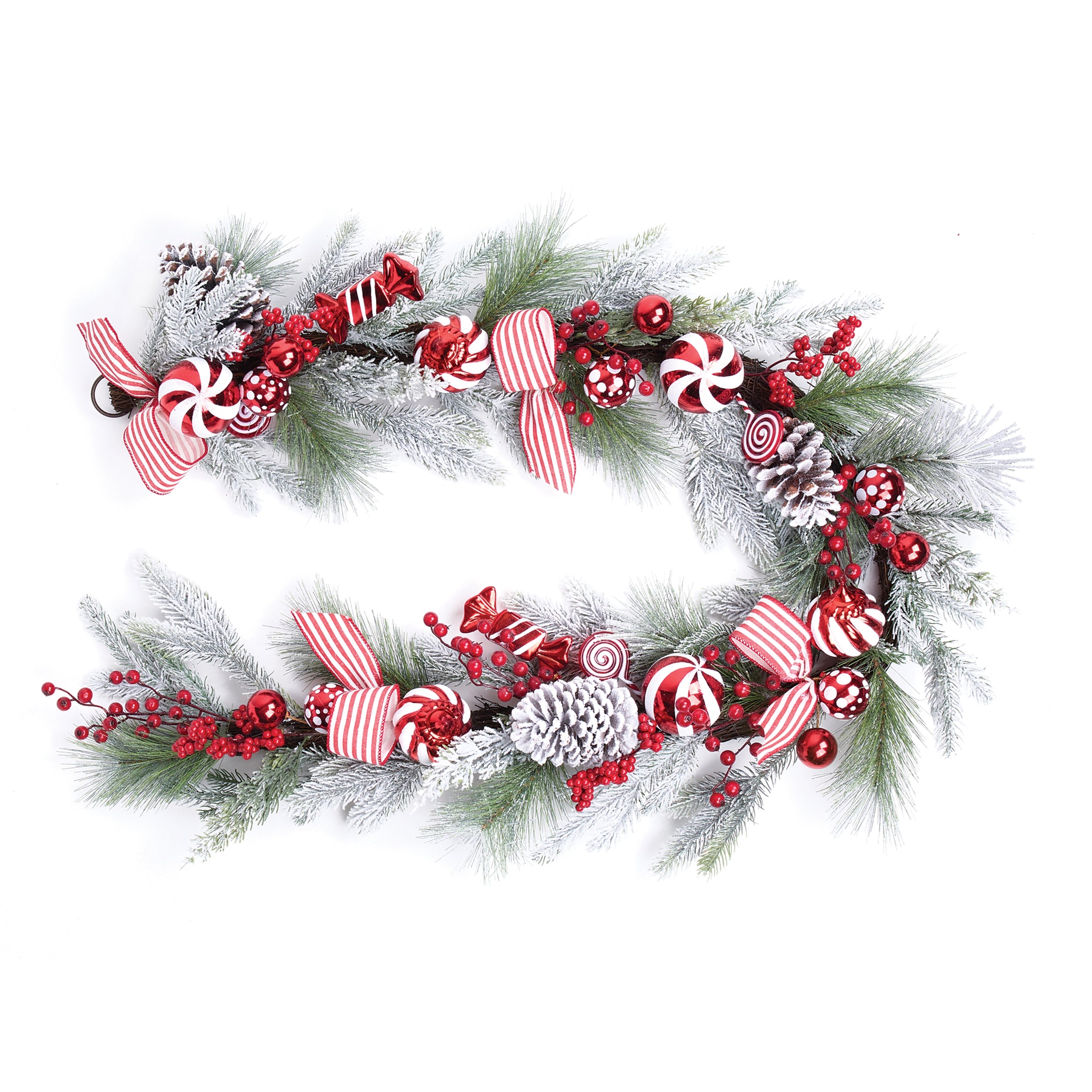 Pine and Ornament Garland 6'L