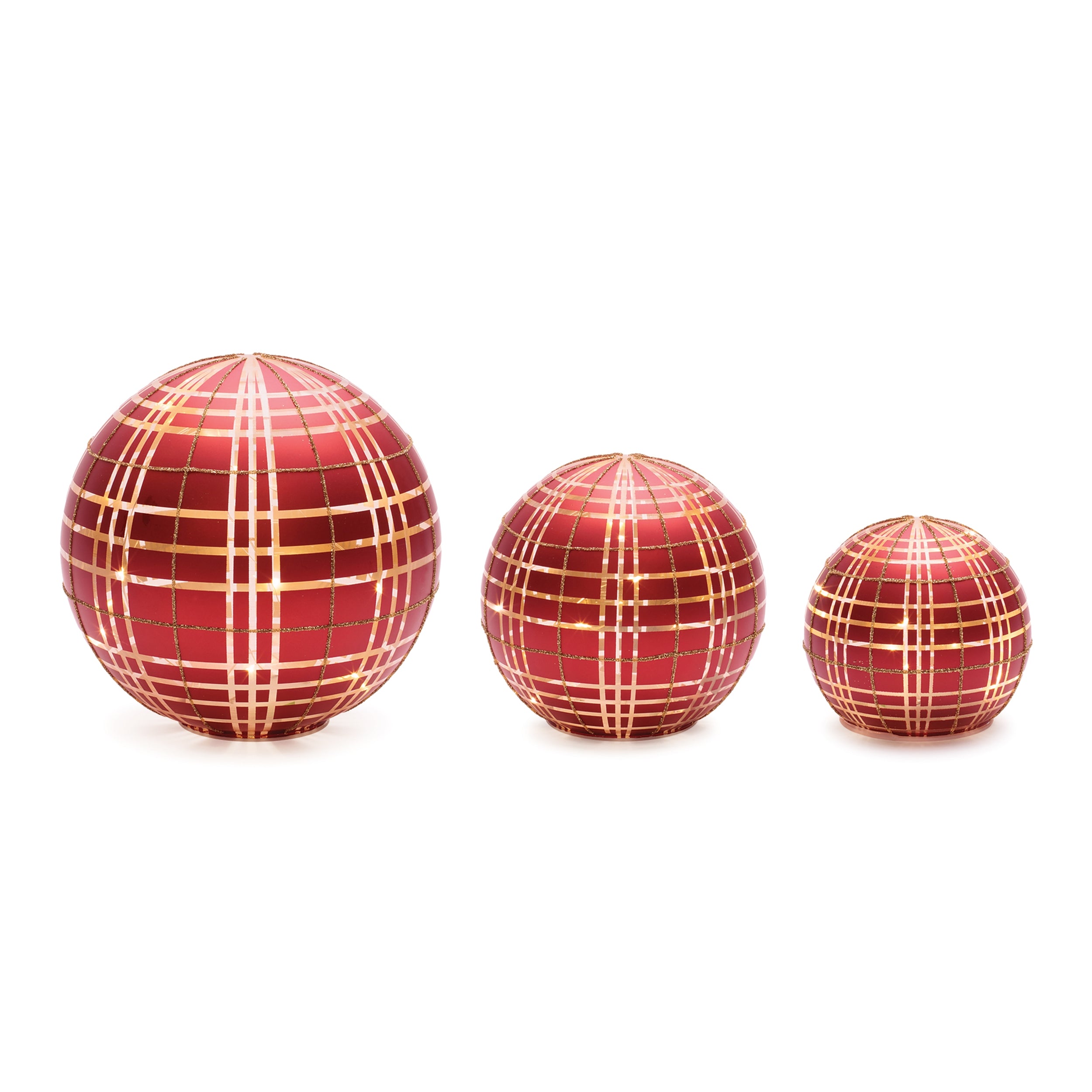 Globe (Set of 3) 4.5"D, 5.75"D, 7.75"D Glass