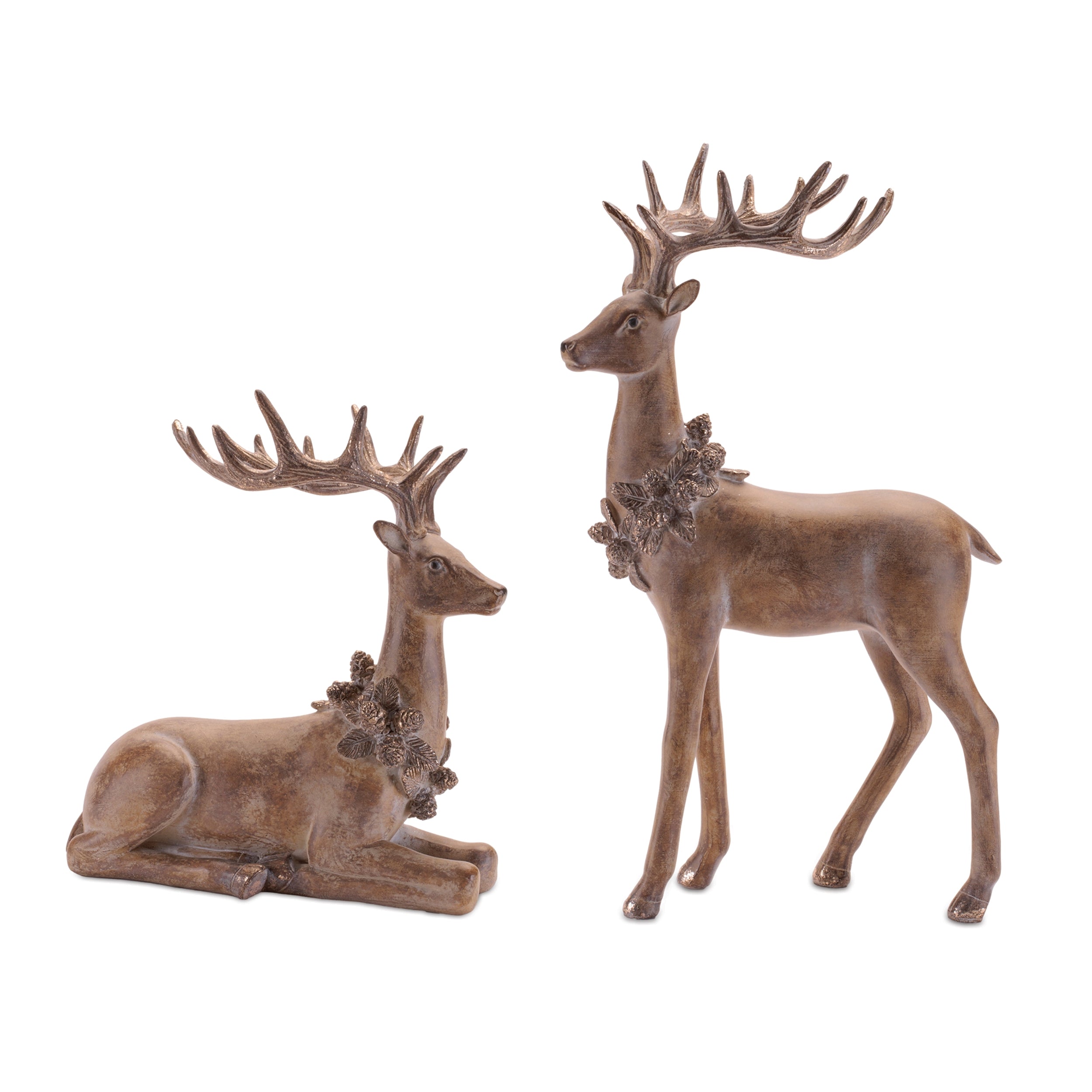 Deer (2 set of) 11"H, 16.5"H Resin