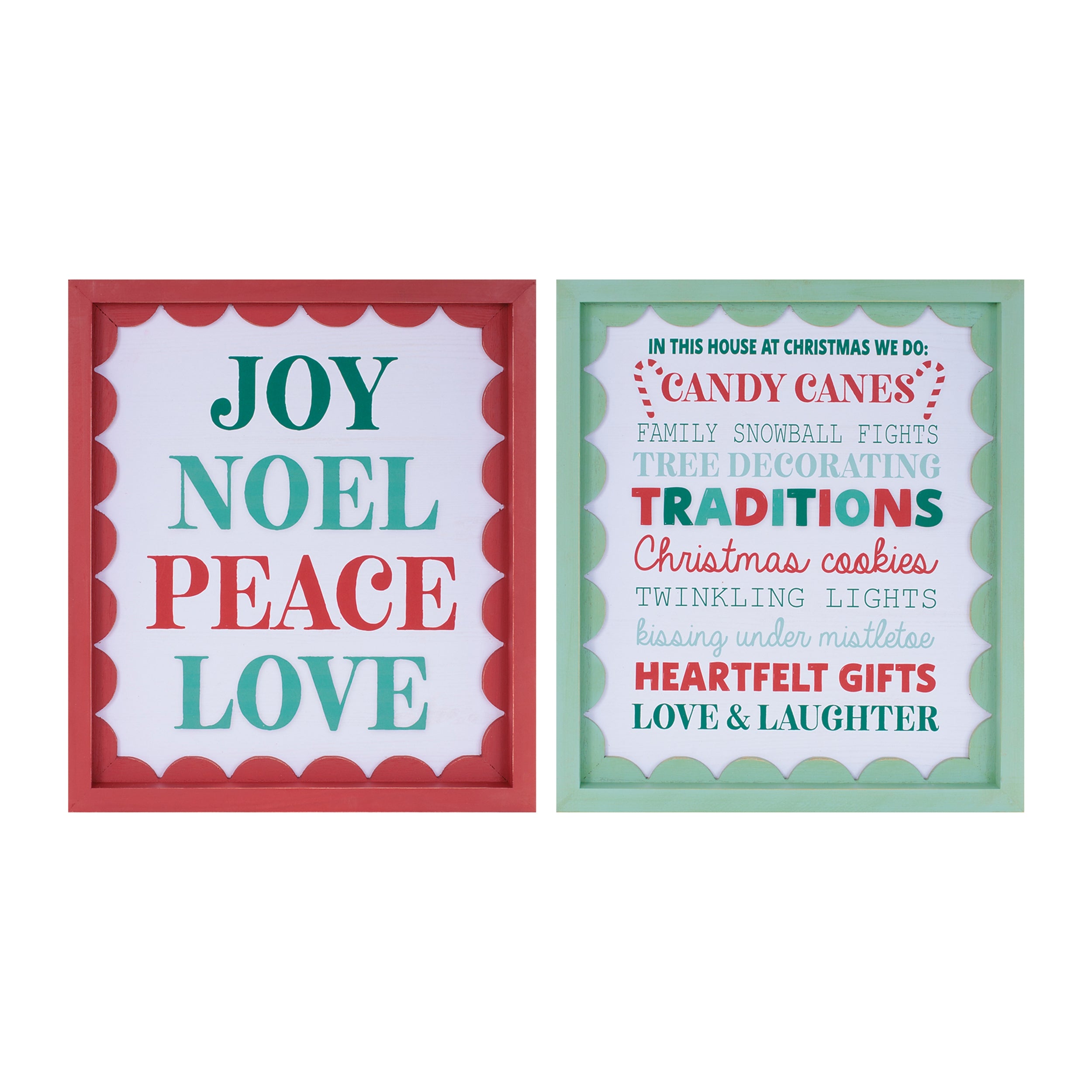 Christmas Frame (2 set of) 10.5"L x 12"H MDF/Wood
