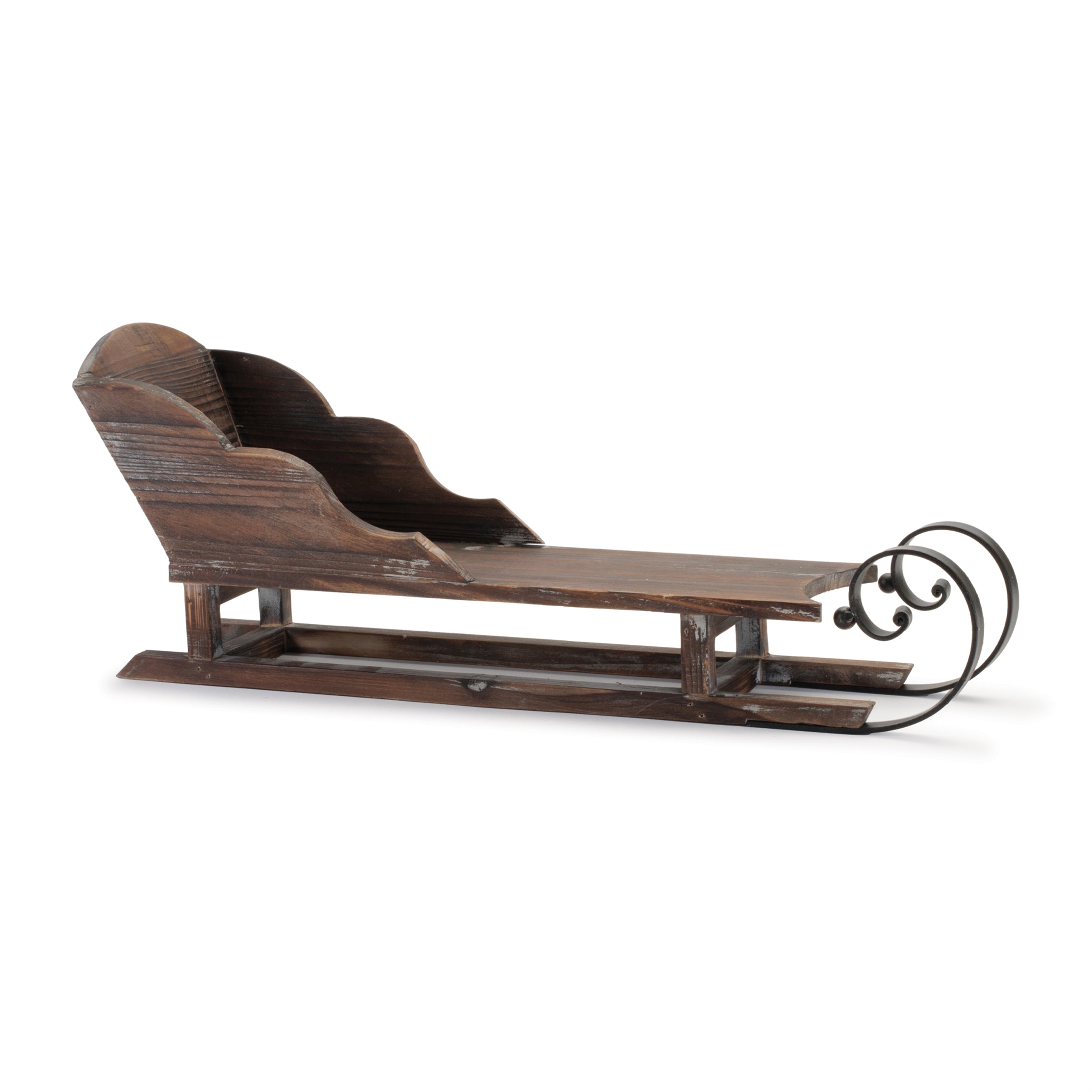Sleigh 19.25"L x 6.25"W x 7"H Wood/Metal