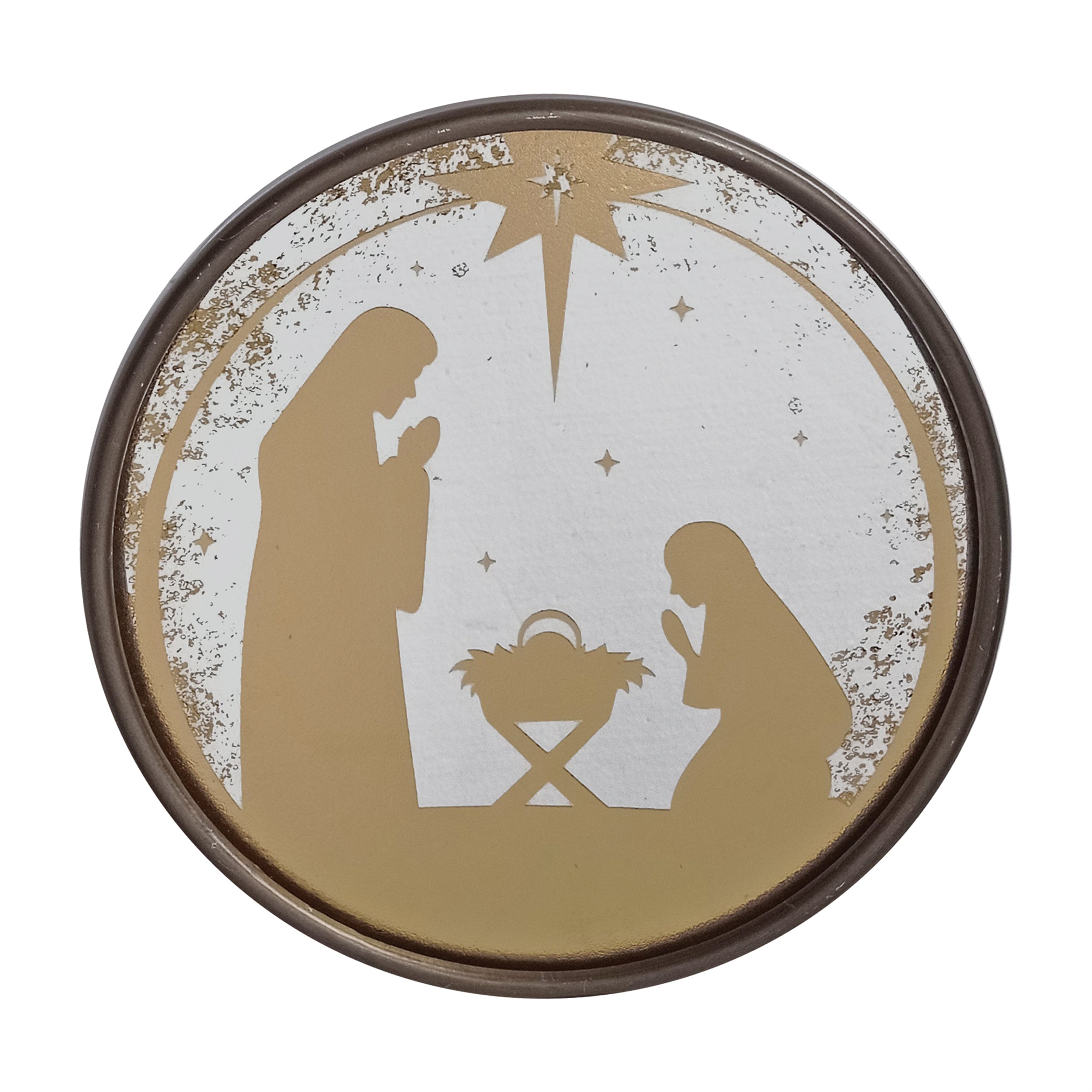 Mirror w/Easel 10”D Metal/Glass/MDF