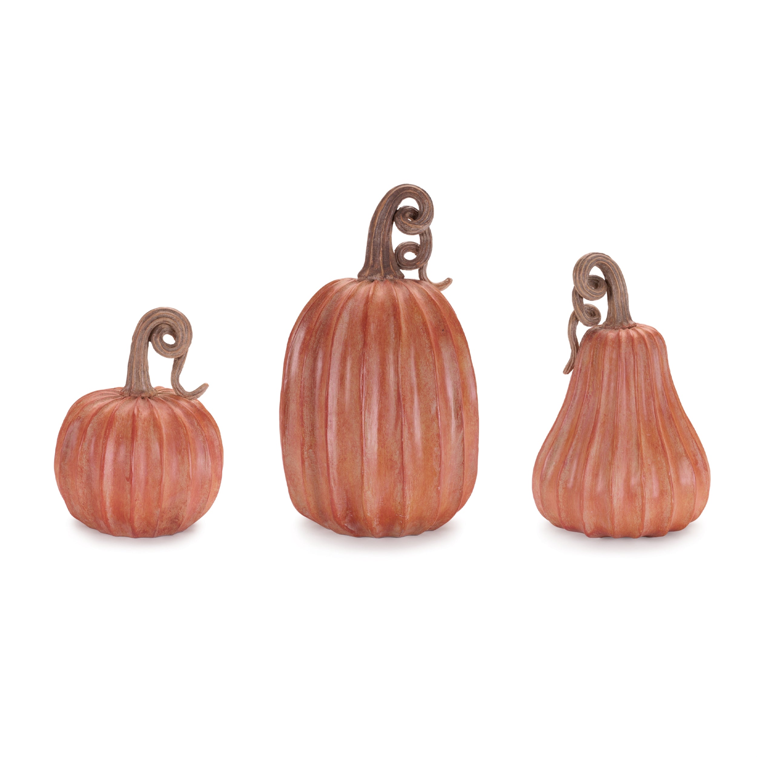 Pumpkin (Set of 3) 7.25"H, 9.5"H, 11.5"H Resin