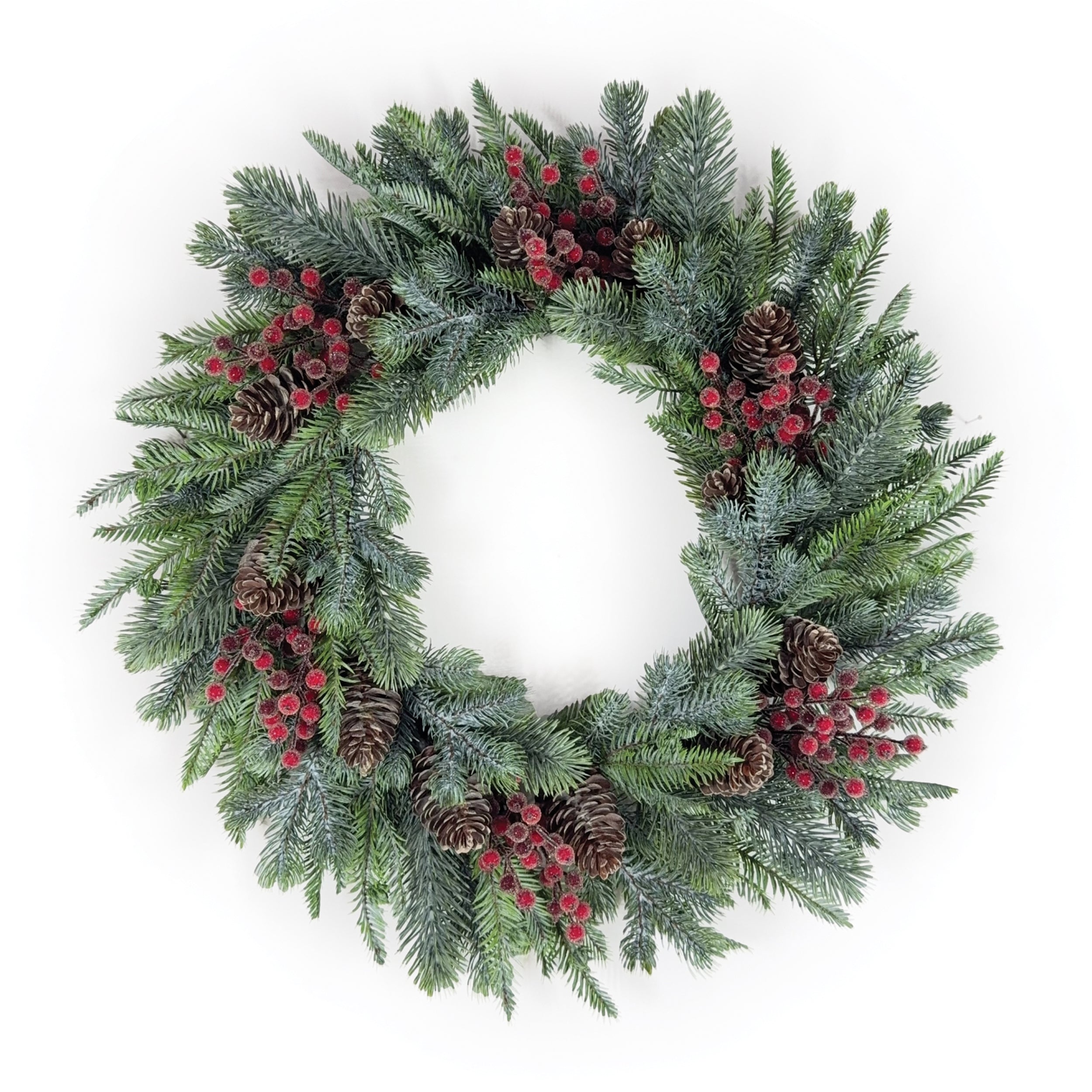 Pine and Berry Wreath 24”D