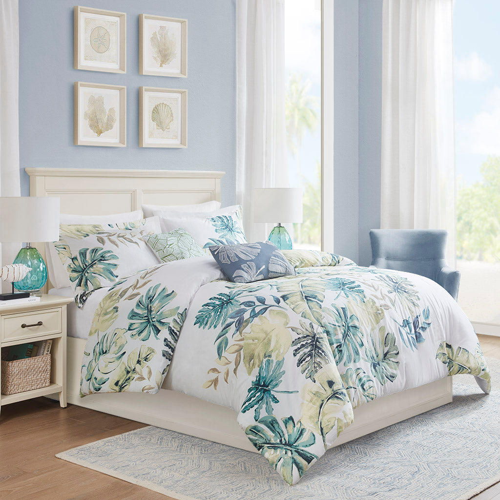 Lorelai Cotton Printed 5 Piece Duvet Cover Set