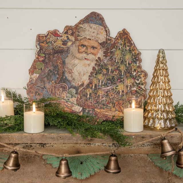 Vintage Metal Santa w/ GIfts