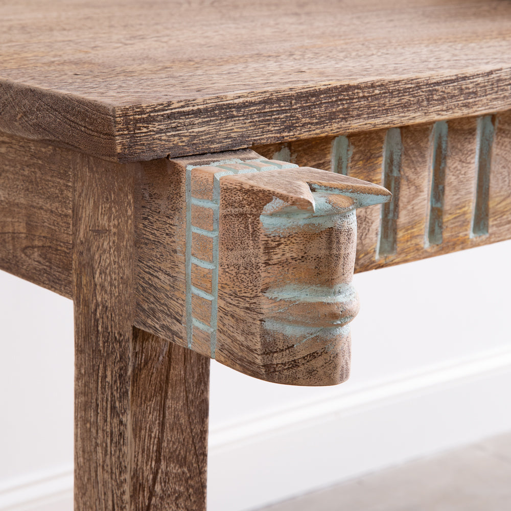 Carved Wood Entryway Table
