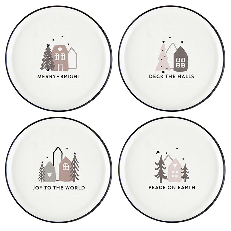 Holiday Appetizer Plates (S/4)
