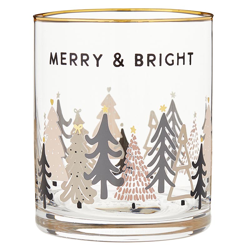 Merry & Bright Christmas Village Glass