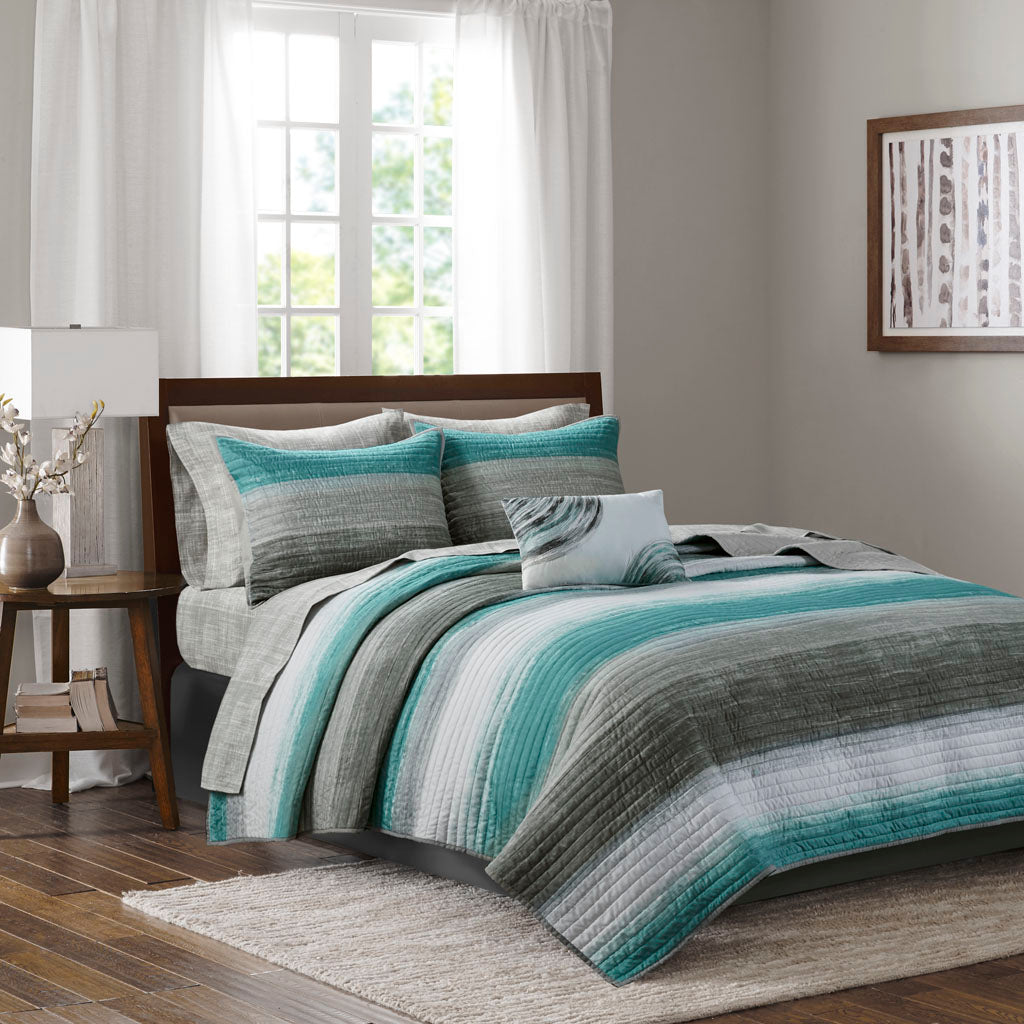 Saben 6 Piece Quilt Set with Cotton Bed Sheets