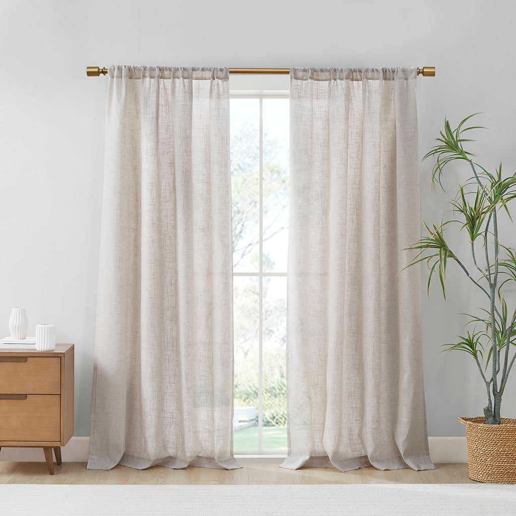 Kyler Palm Leaf Burnout Window Sheer