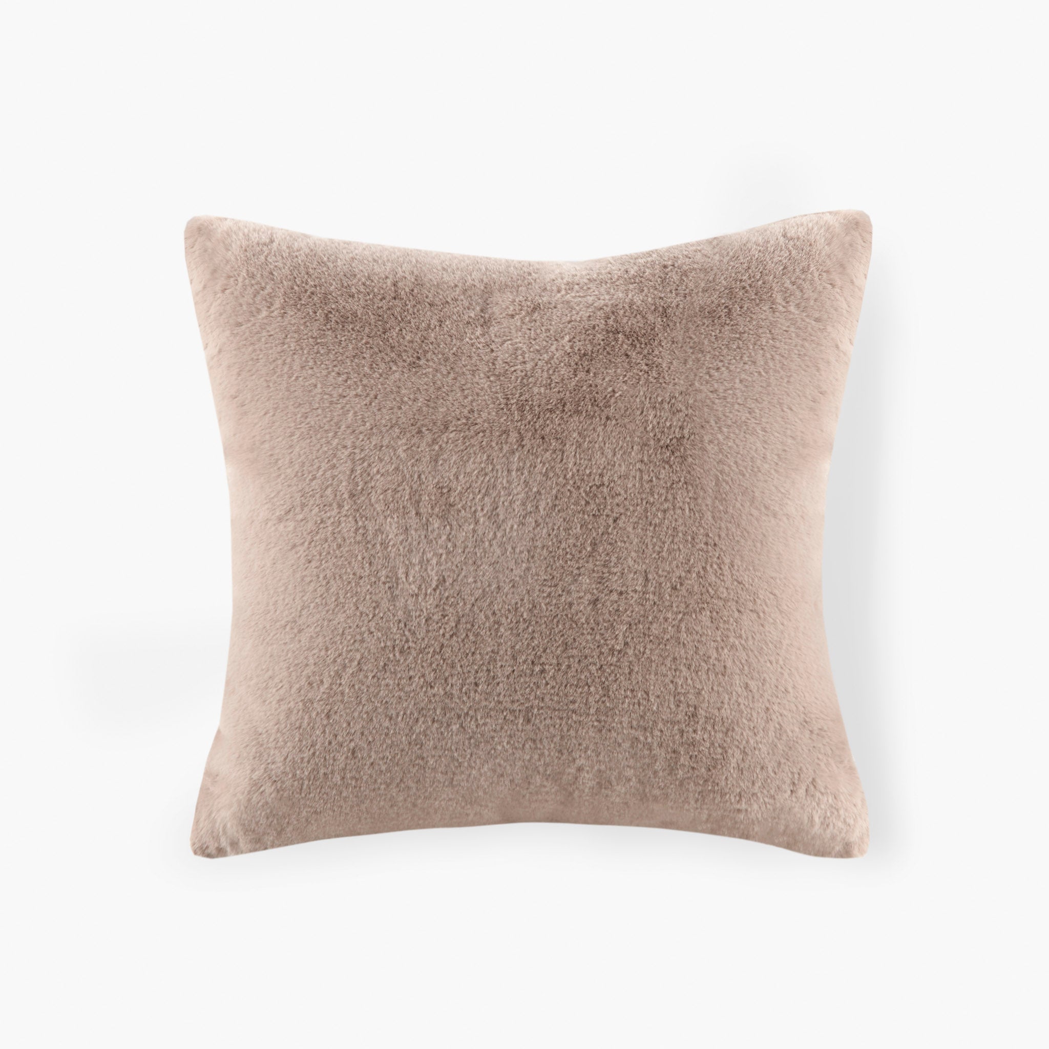 Sable Solid Faux Fur Square Decor Pillow