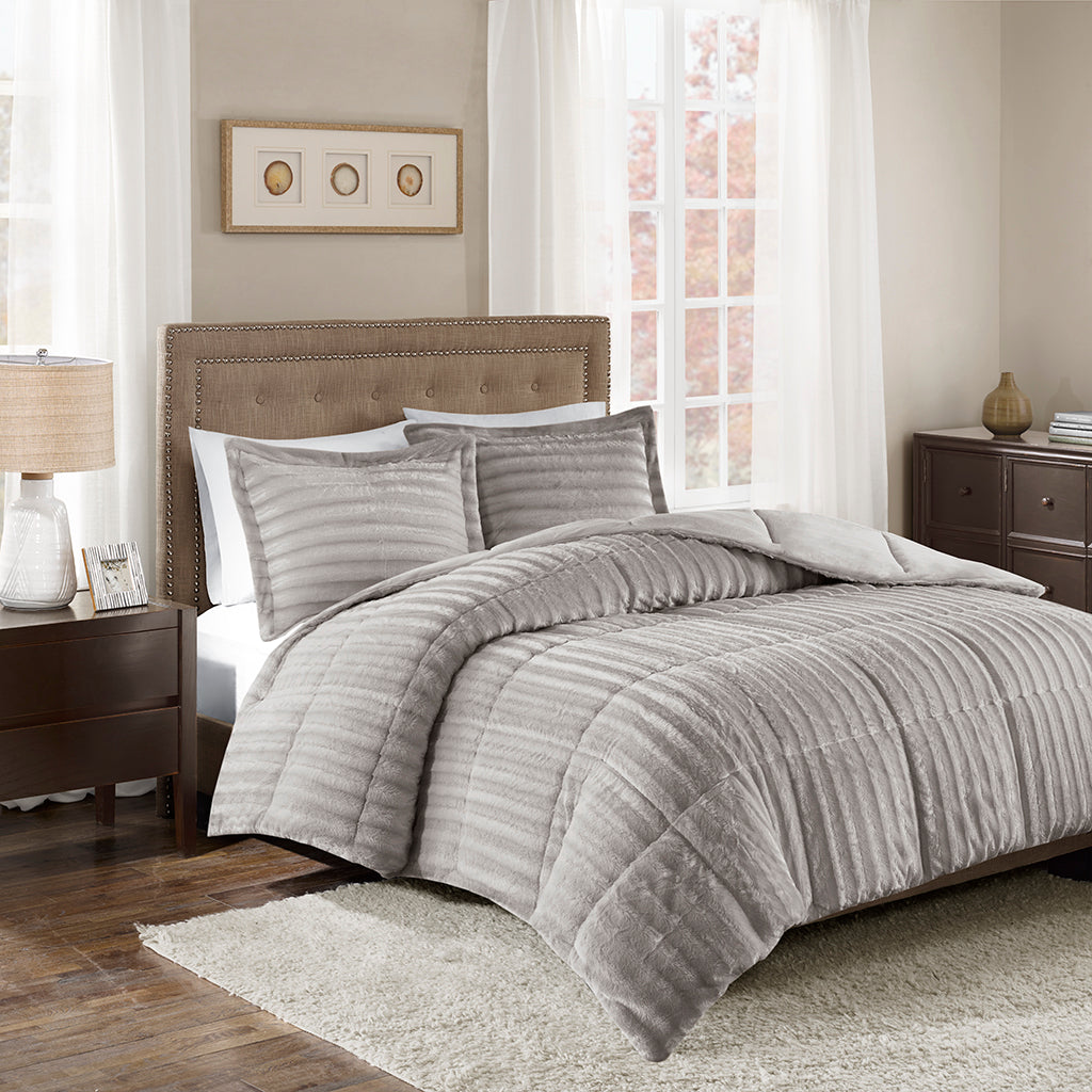 Duke Faux Fur Comforter Mini Set