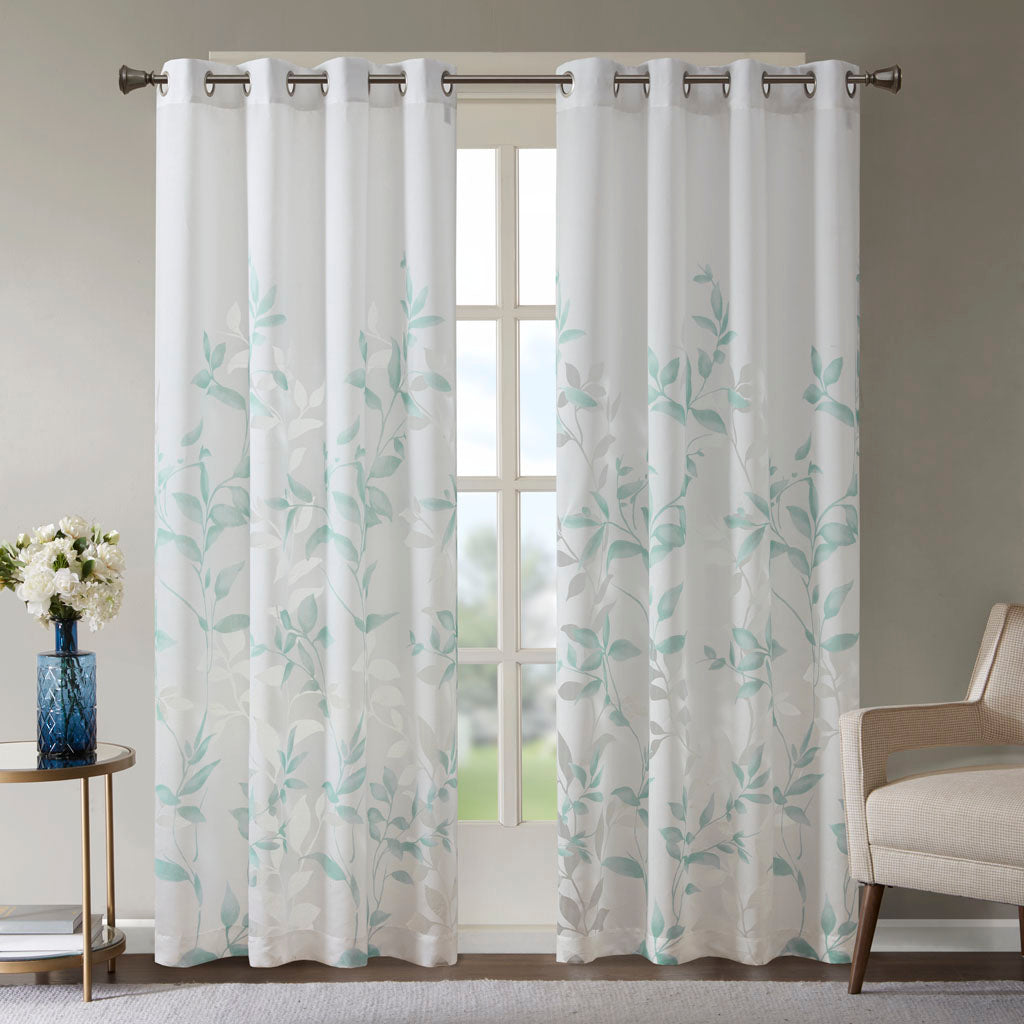 Cecily Burnout Printed Curtain Panel