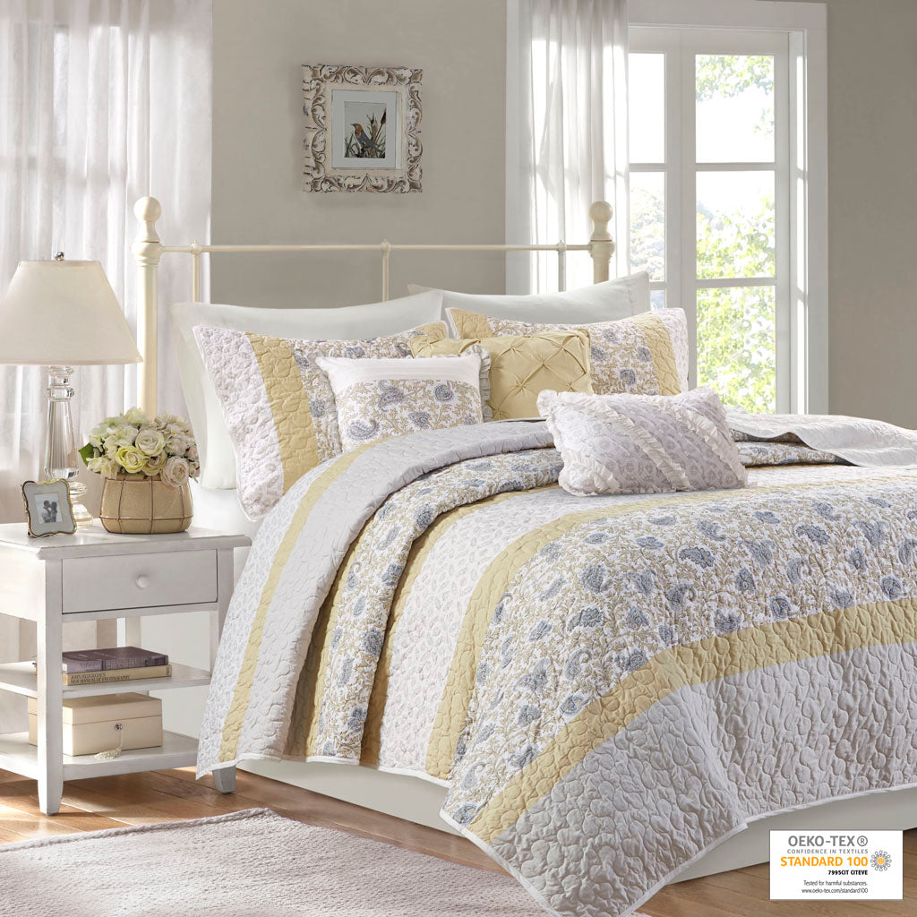 Dawn 3 Piece Crinkled Microfiber Quilt Set