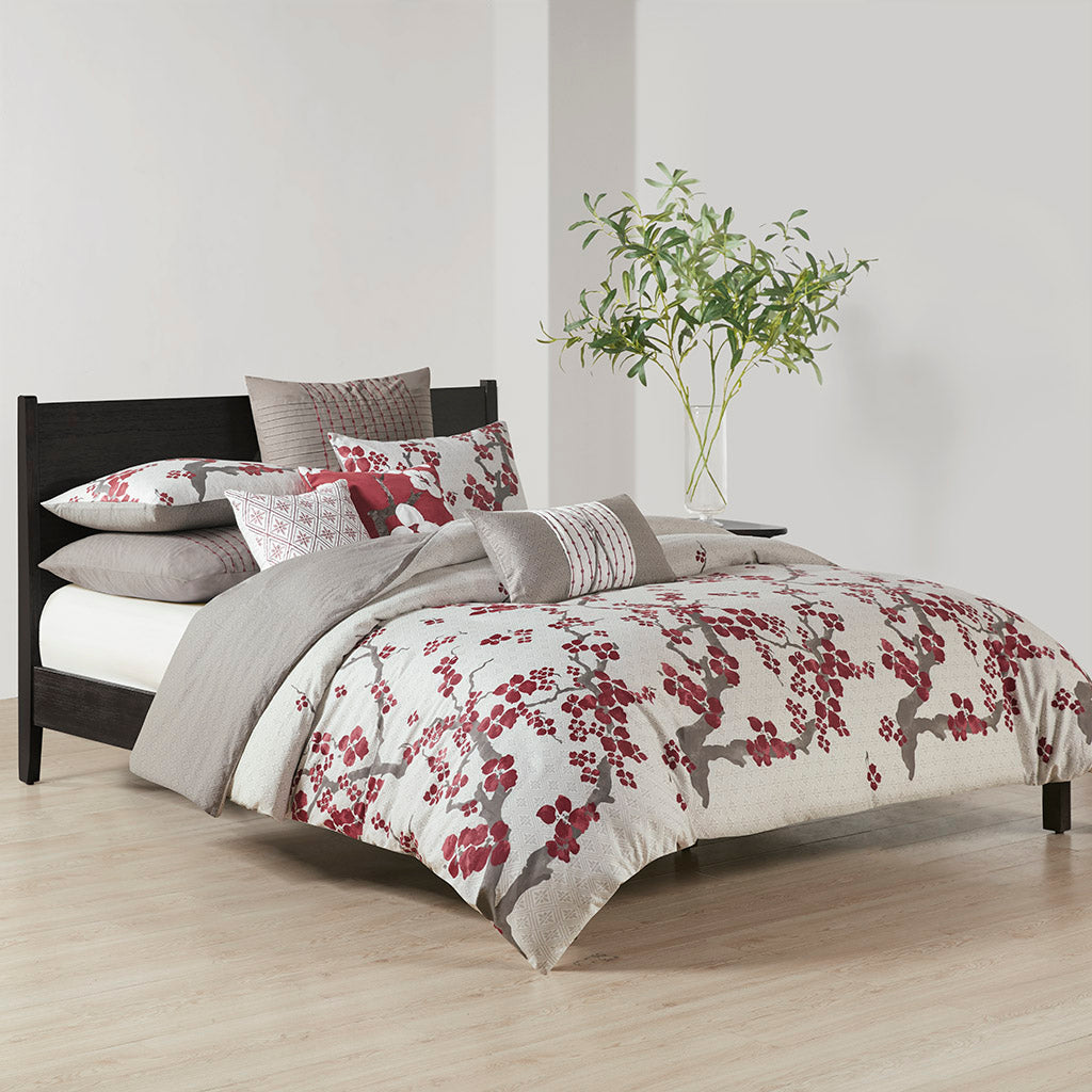 Cherry Blossom 3 Piece Quilt Top Duvet Cover Mini Set