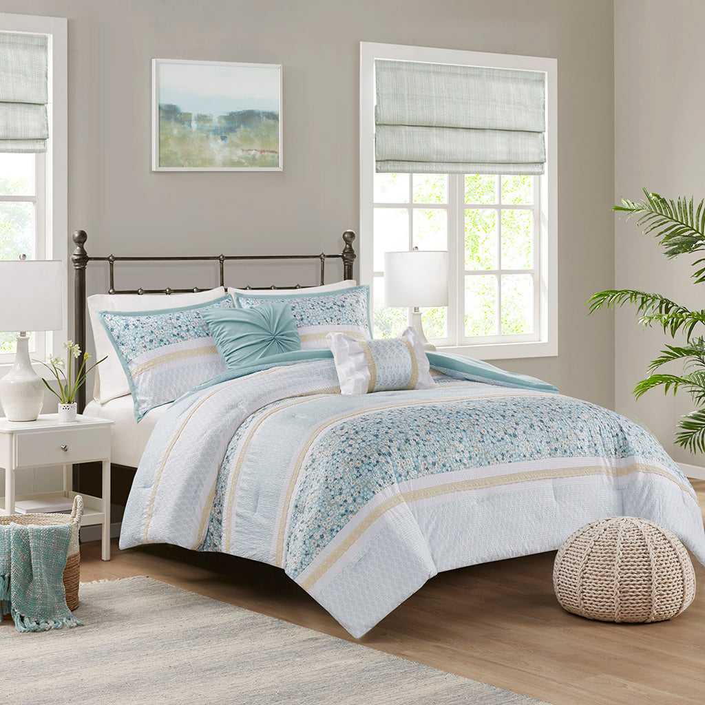 Caralie Jacquard 7 Piece Comforter Set