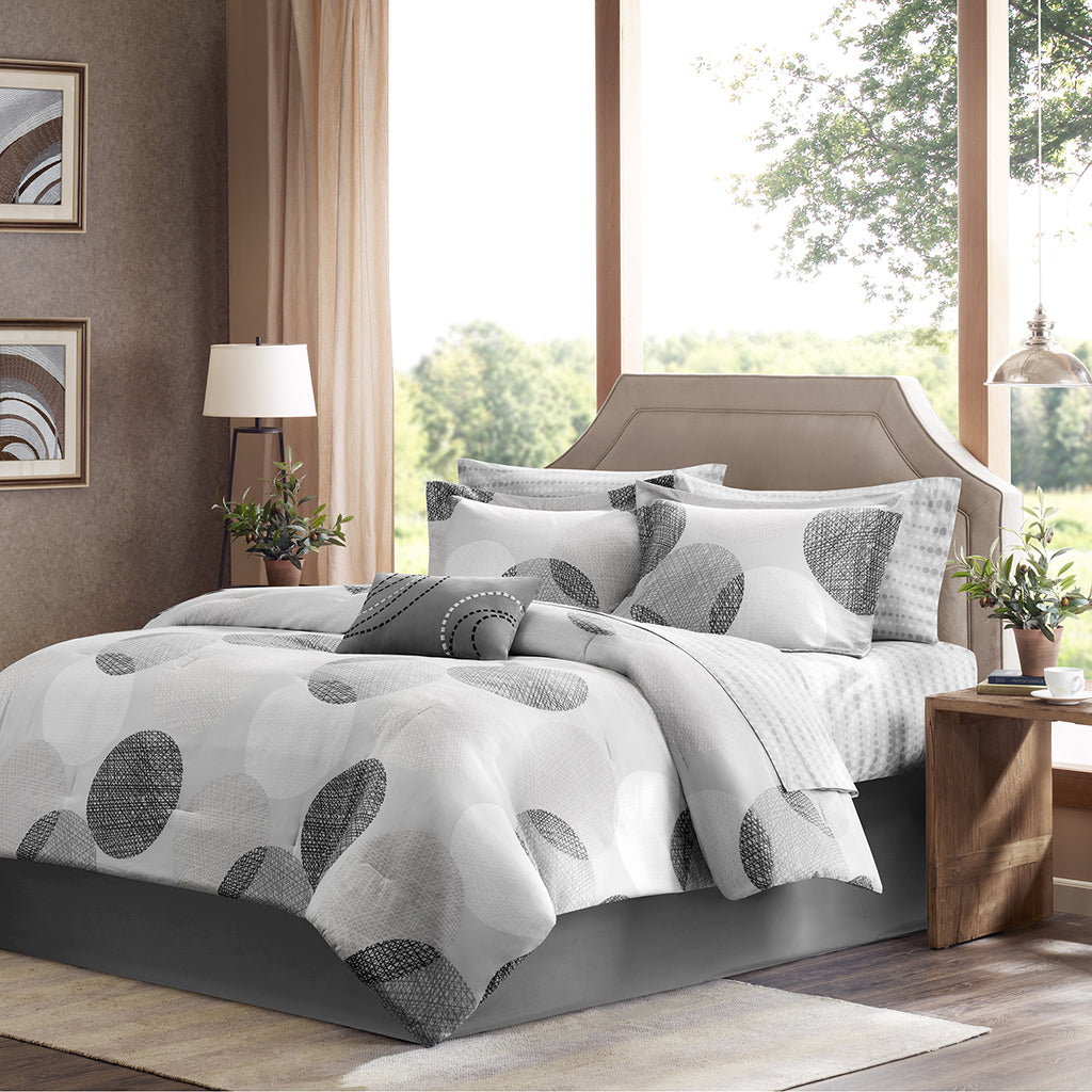 Knowles 7 Piece Comforter Set with Cotton Bed Sheets